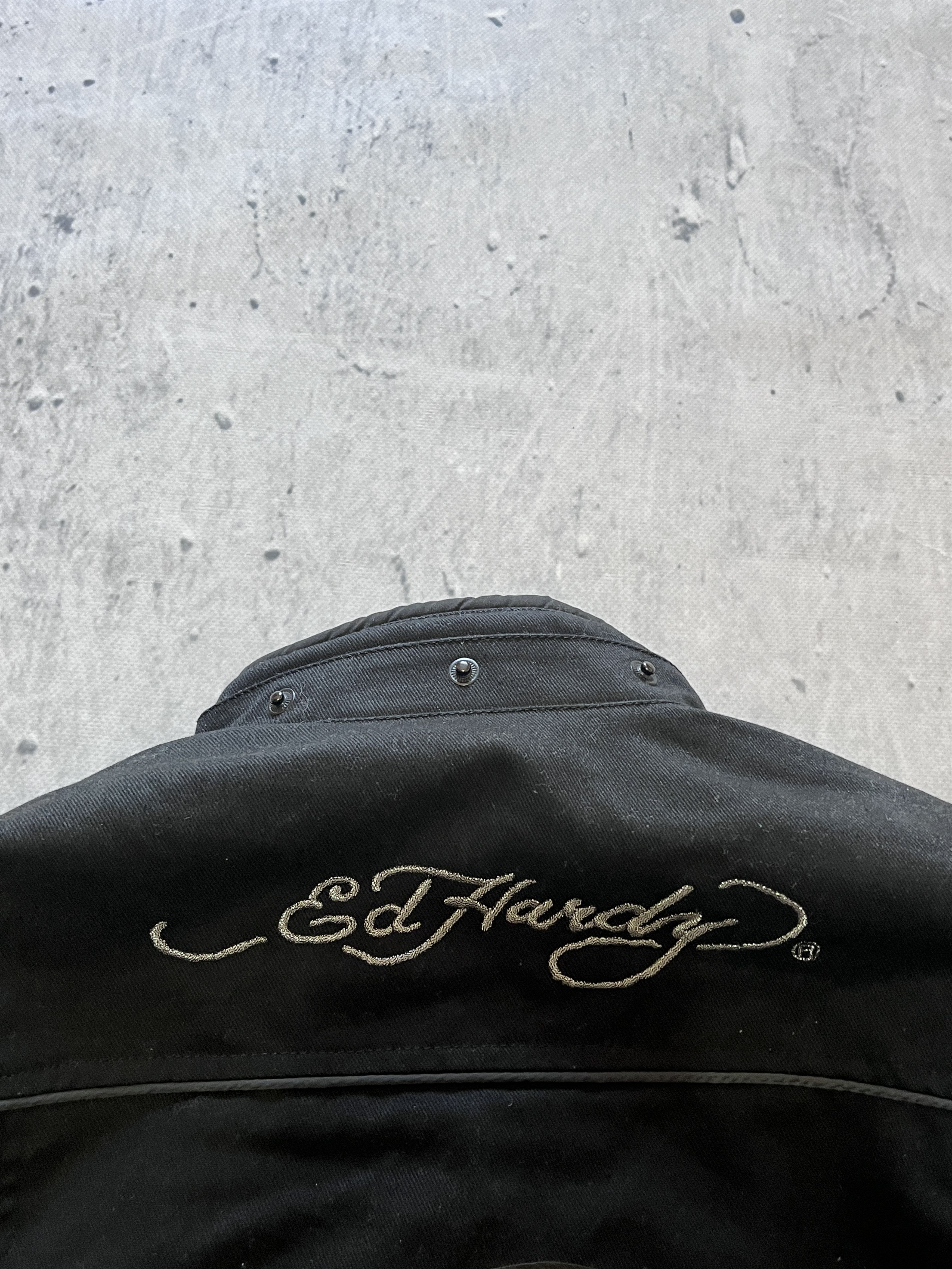 Ed Hardy BNWT ED HARDY MOTORSPORTS BLACK WOMENS MOTORCYCLE JACKET Size XS / US 0-2 / IT 36-38 - 13 Thumbnail