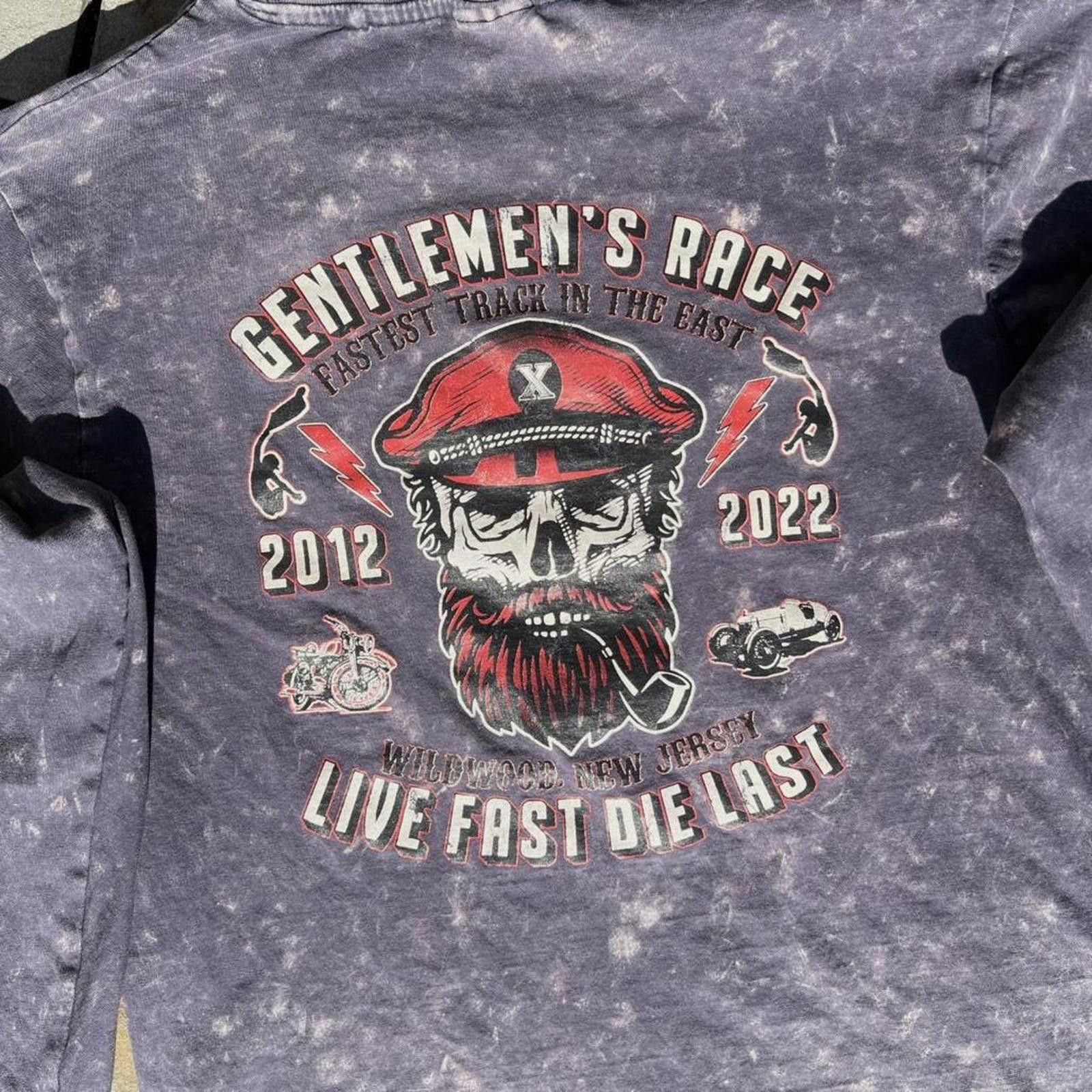 Other Gentlemen’s Race Grey Purple Acid Wash Long Sleeve T-Shirt Size US M / EU 48-50 / 2 - 7 Thumbnail