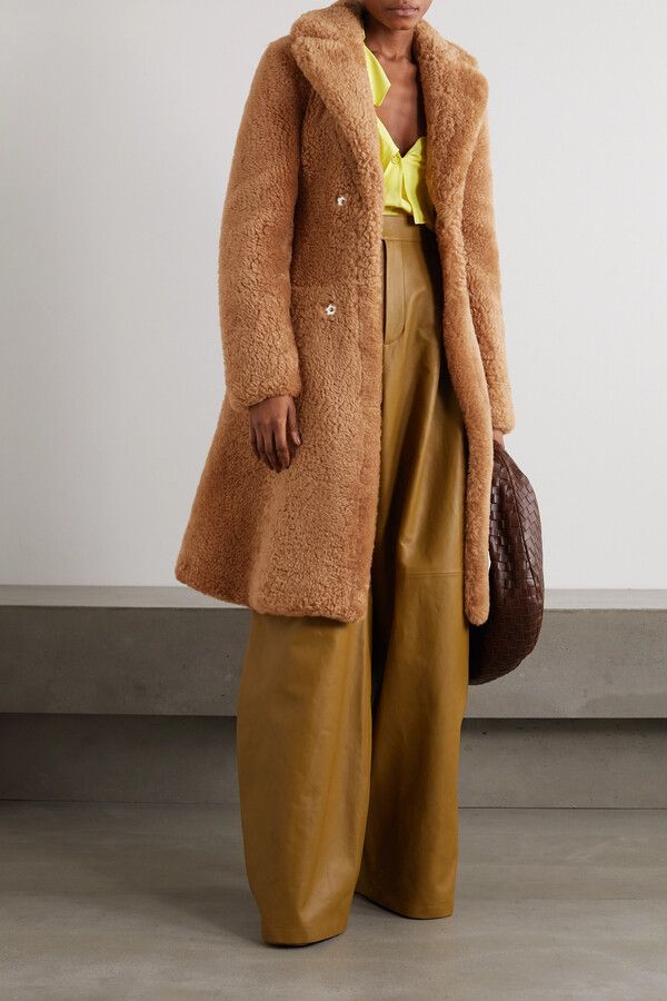 Bottega Veneta Brown Teddy Shearling Belted Coat Size XXS / US 00 / IT 34 - 2 Thumbnail