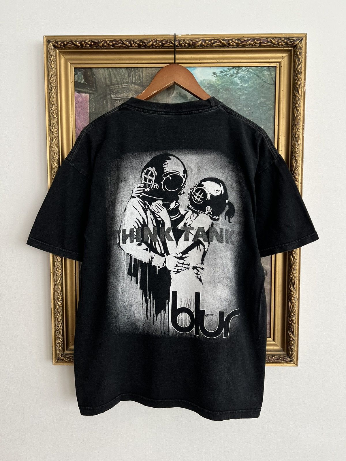 Band Tees Vintage 2000s Blur Think Tank Britpop Black T-shirt Size US L / EU 52-54 / 3 - 4 Thumbnail