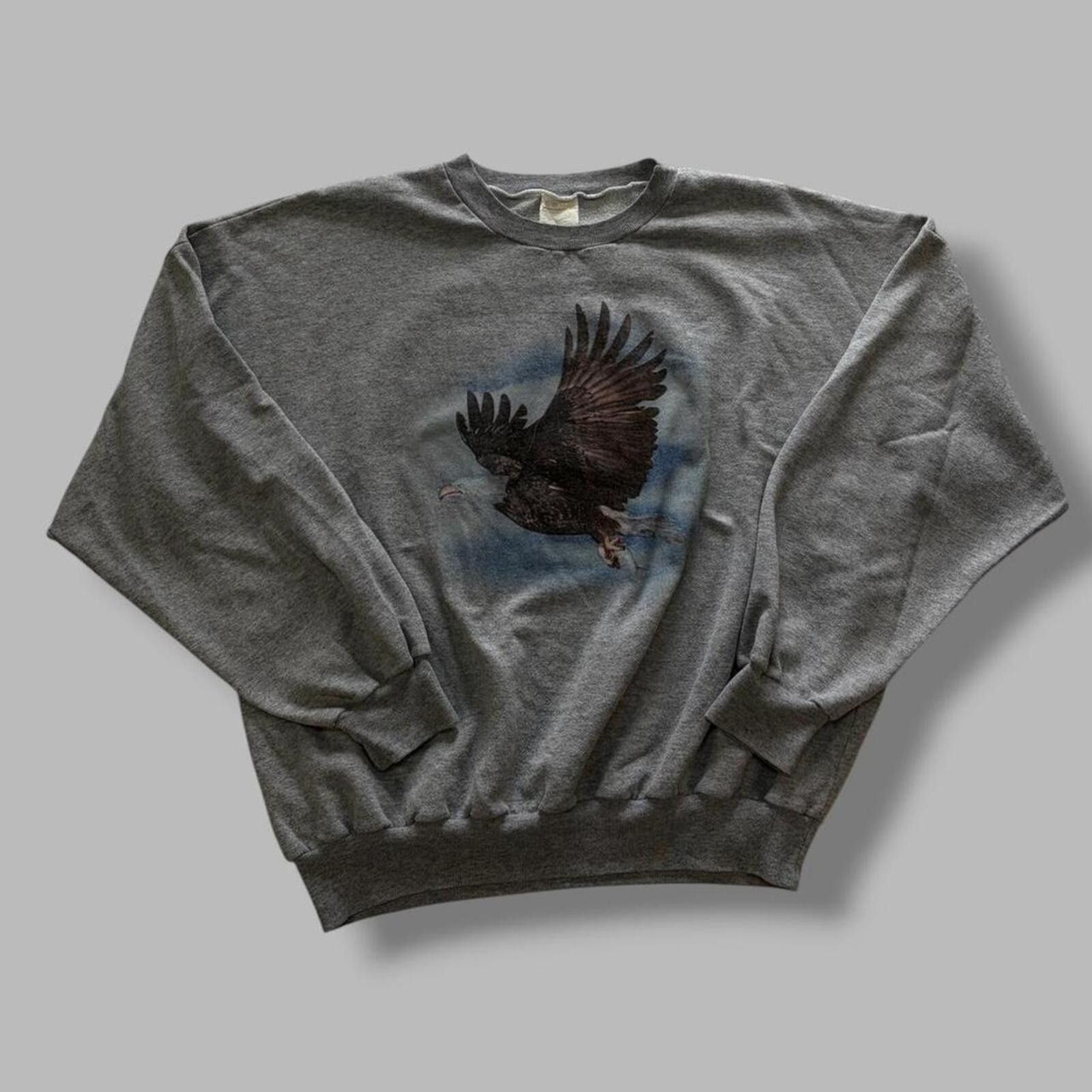 Vintage 90s eagle crewneck Size US L / EU 52-54 / 3 - 1 Thumbnail