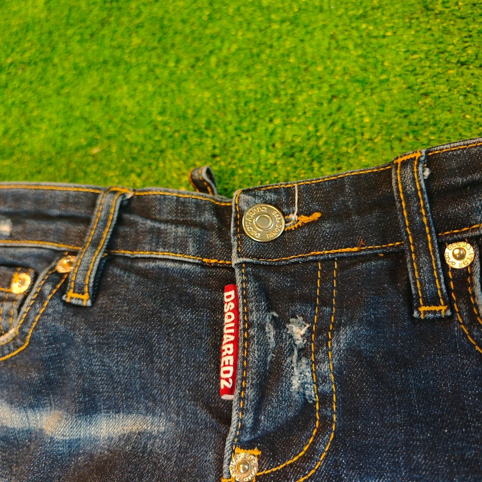 Dsquared2 Dsquared2 Jeans Womens 36 Blue dark wash ripped distressed Size 26" / US 2 / IT 38 - 5 Thumbnail
