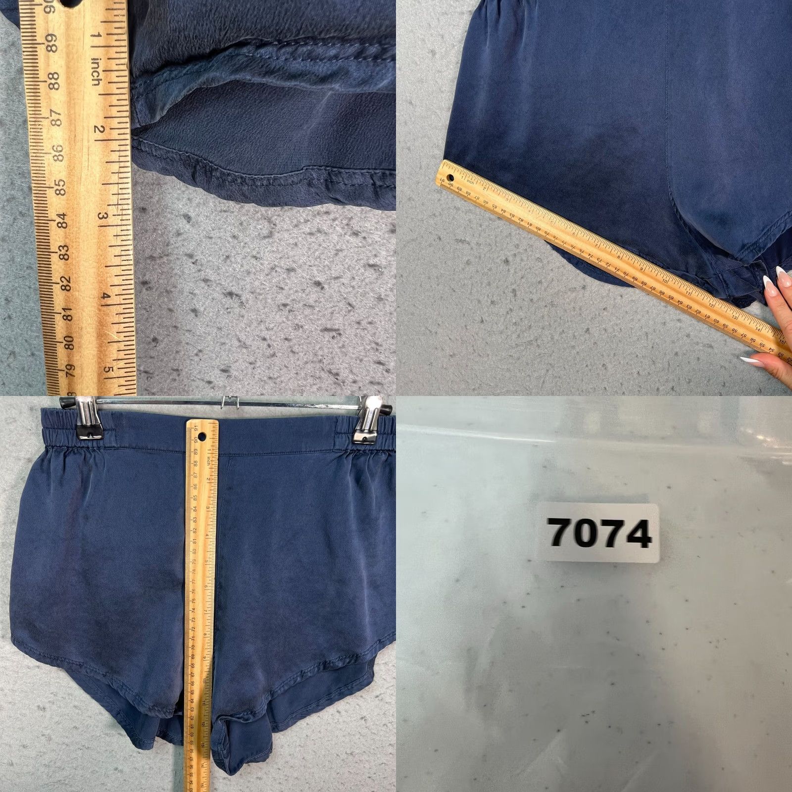 Lunya Lunya Womens XS Blue Silk Lounge Sleep Shorts Elastic Waistband Lightweight Silk Lounge Shorts XS Blue Women’s Shorts Short All Season Casual Size 26" / US 2 / IT 38 - 8 Thumbnail