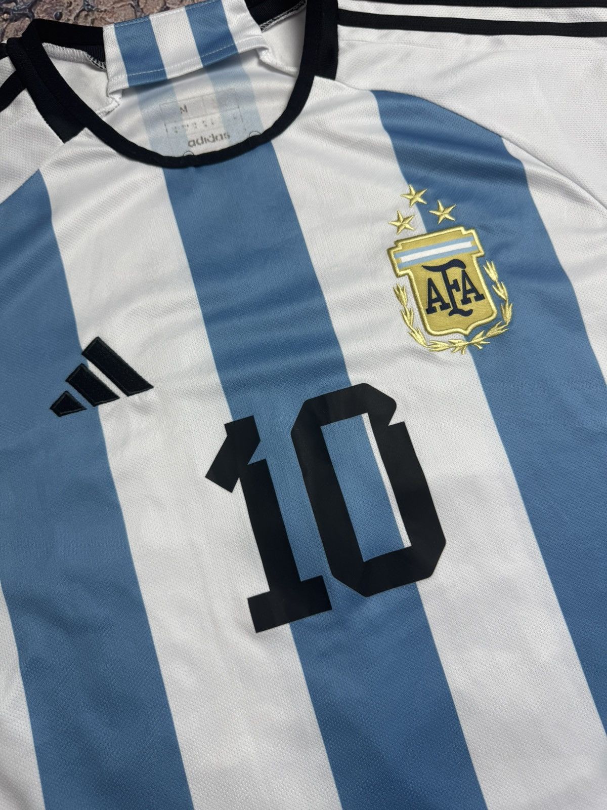 Adidas ARGENTINA ADIDAS 2022 WC FOOTBALL HOME JERSEY #10 MESSI Size US M / EU 48-50 / 2 - 2 Thumbnail
