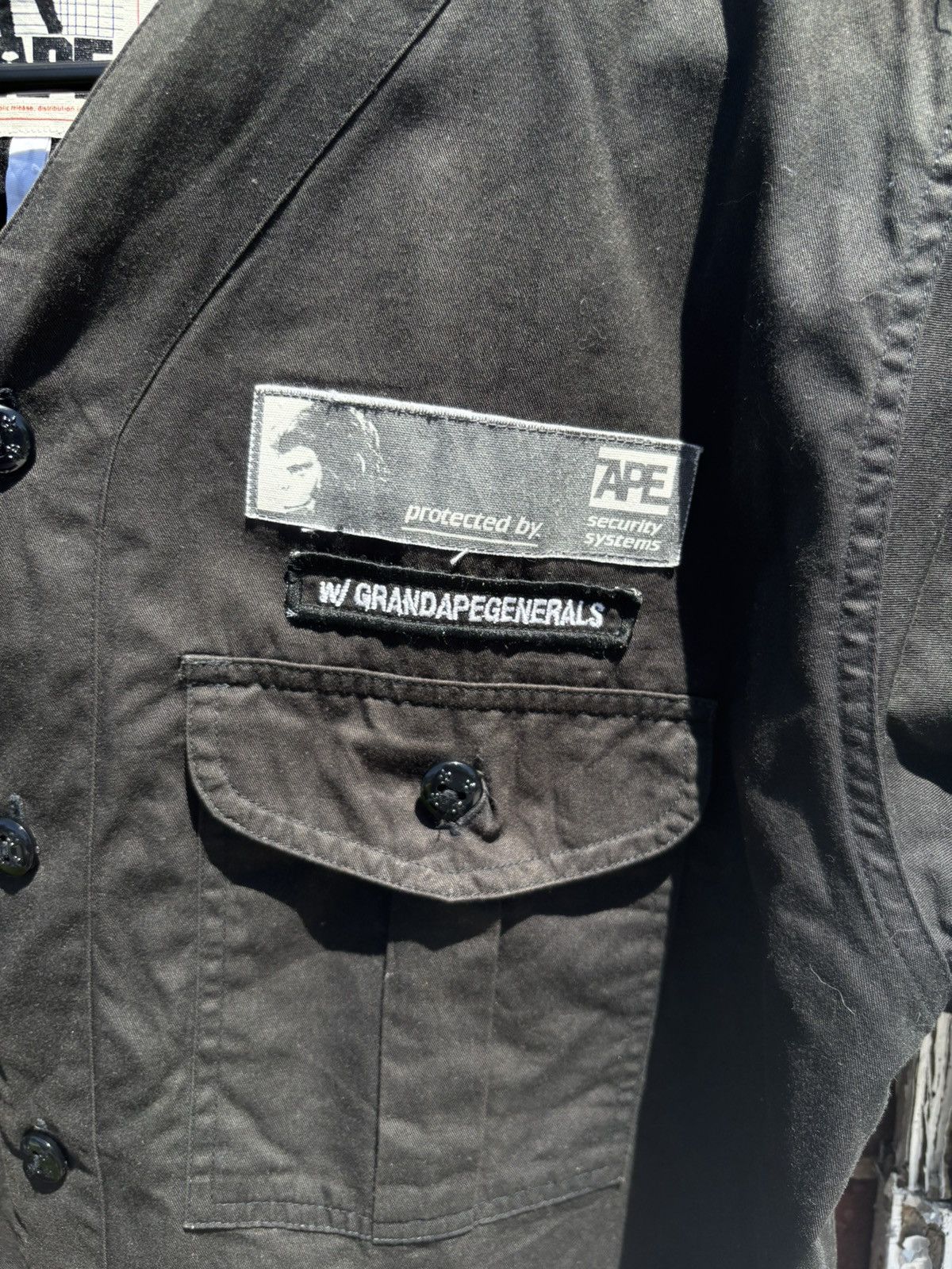 Bape × Vintage RARE BAPE X SECURITY SYSTEMS BUTTON UP Size US M / EU 48-50 / 2 - 3 Thumbnail