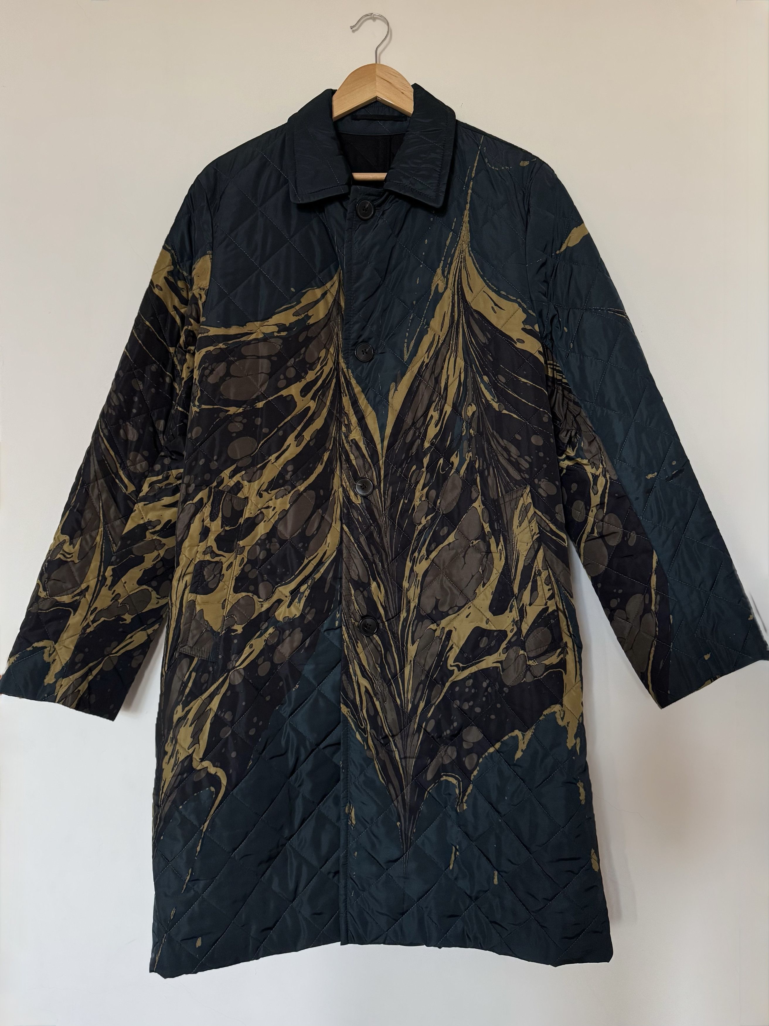 Dries Van Noten Full Pattern Quilted Convertible Collar Coat Size US M / EU 48-50 / 2 - 2 Thumbnail