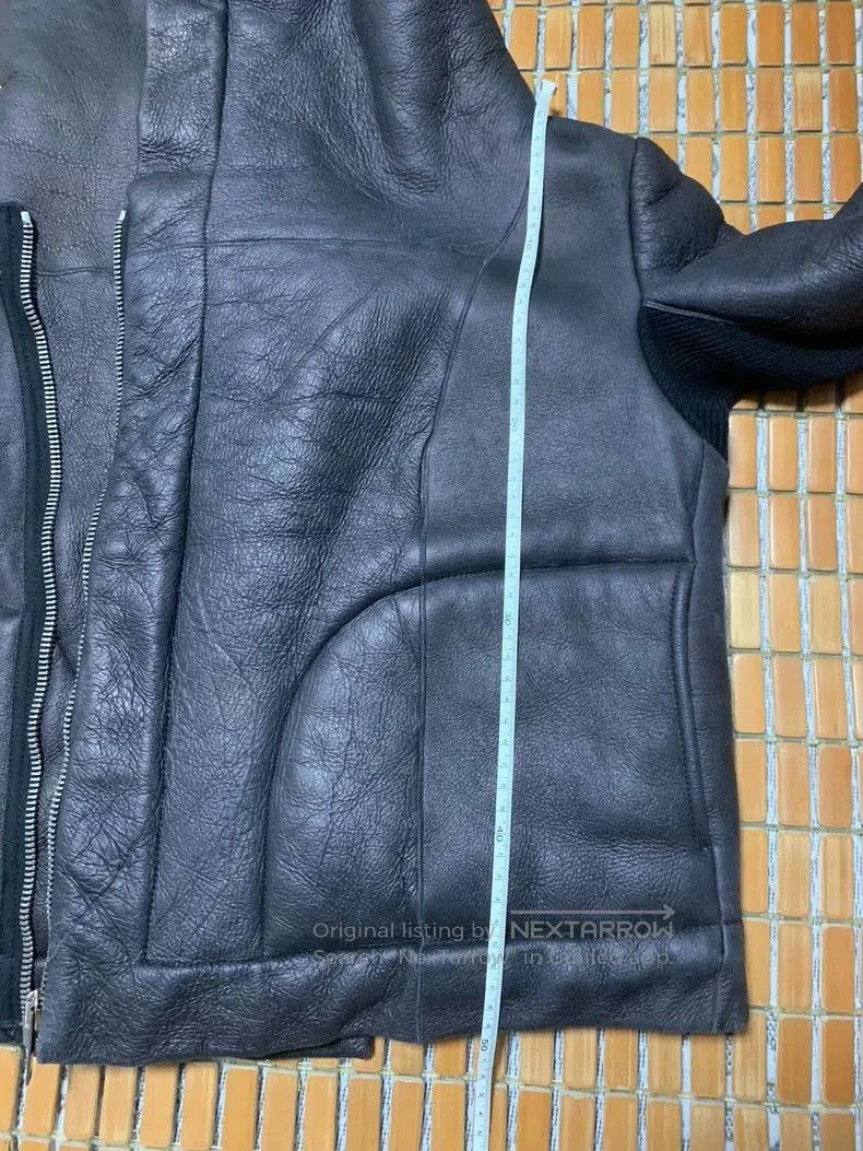Rick Owens rick owens leather jacket with hood design. Size US L / EU 52-54 / 3 - 9 Thumbnail