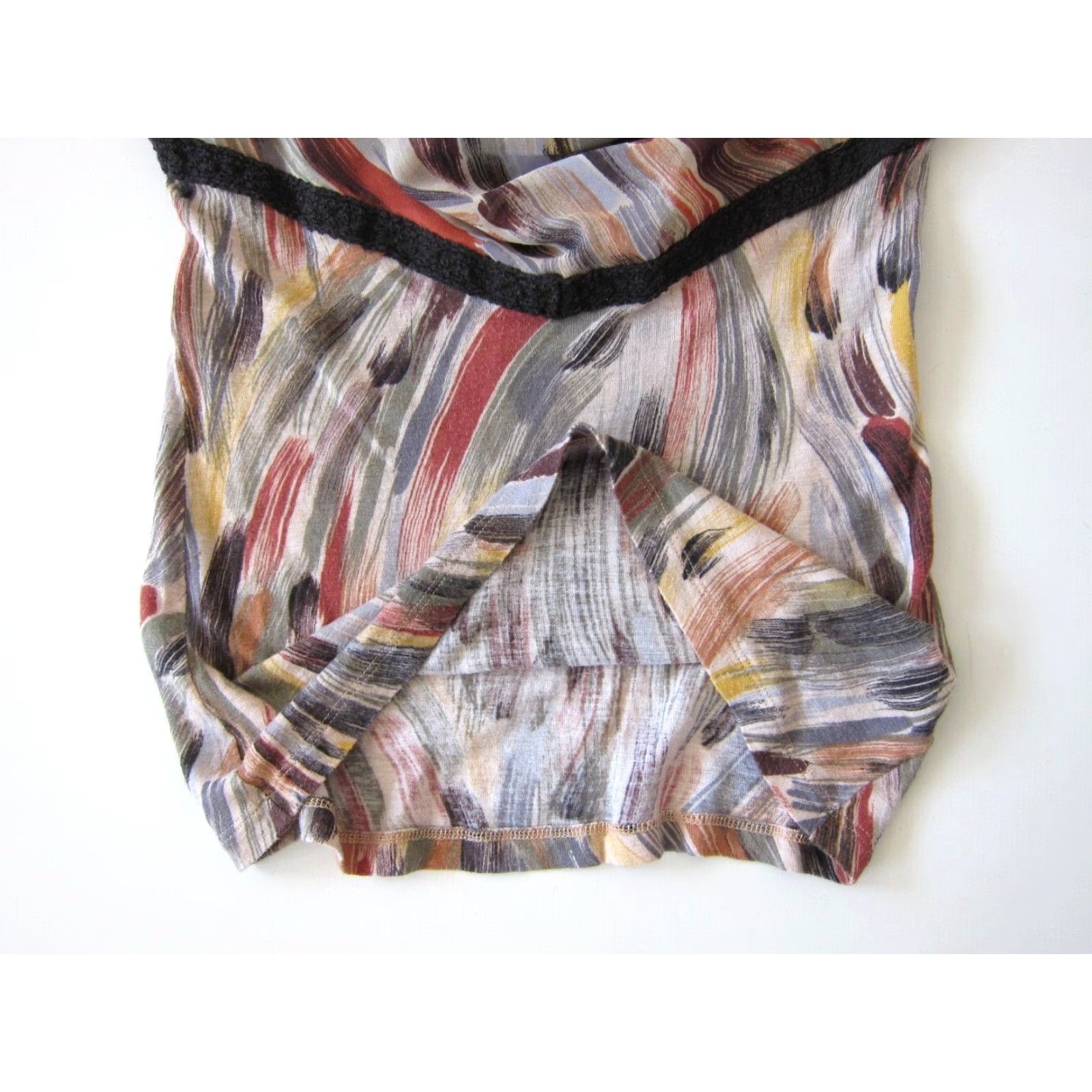 Anthropologie Deletta Blouse Tunic Sleeveless Orange Yellow Grey Small Women Size S / US 4 / IT 40 - 7 Thumbnail