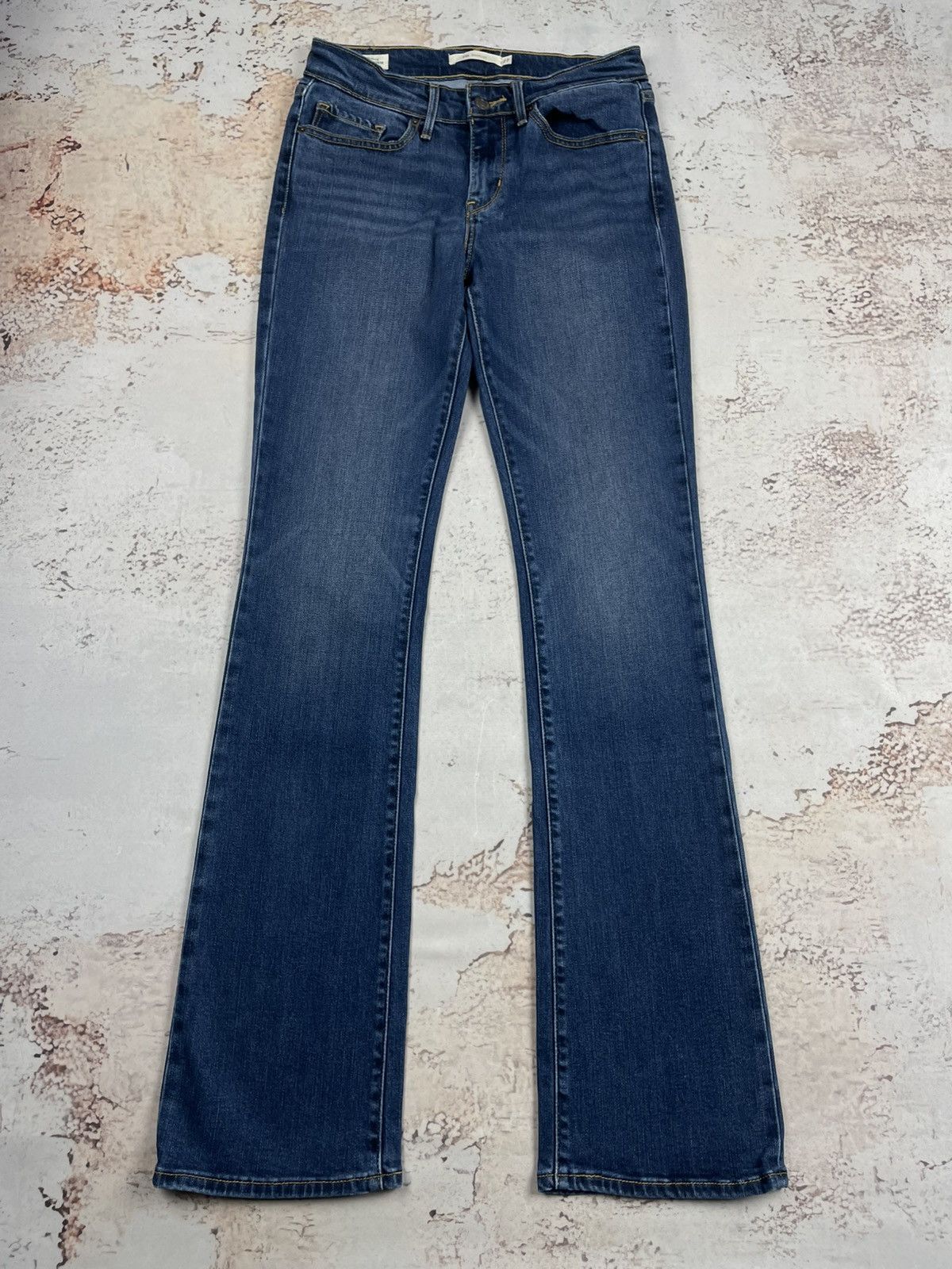 Levi's Levis W27 L34 715 Bootcut Jeans Slim Fit Blue Classic Denim Size 27" / US 4 / IT 40 - 2 Thumbnail