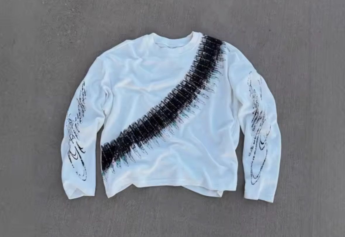 Other American Street Y2K Retro Waffle Bullets Long Sleeve T-shirt Size US L / EU 52-54 / 3 - 3 Thumbnail
