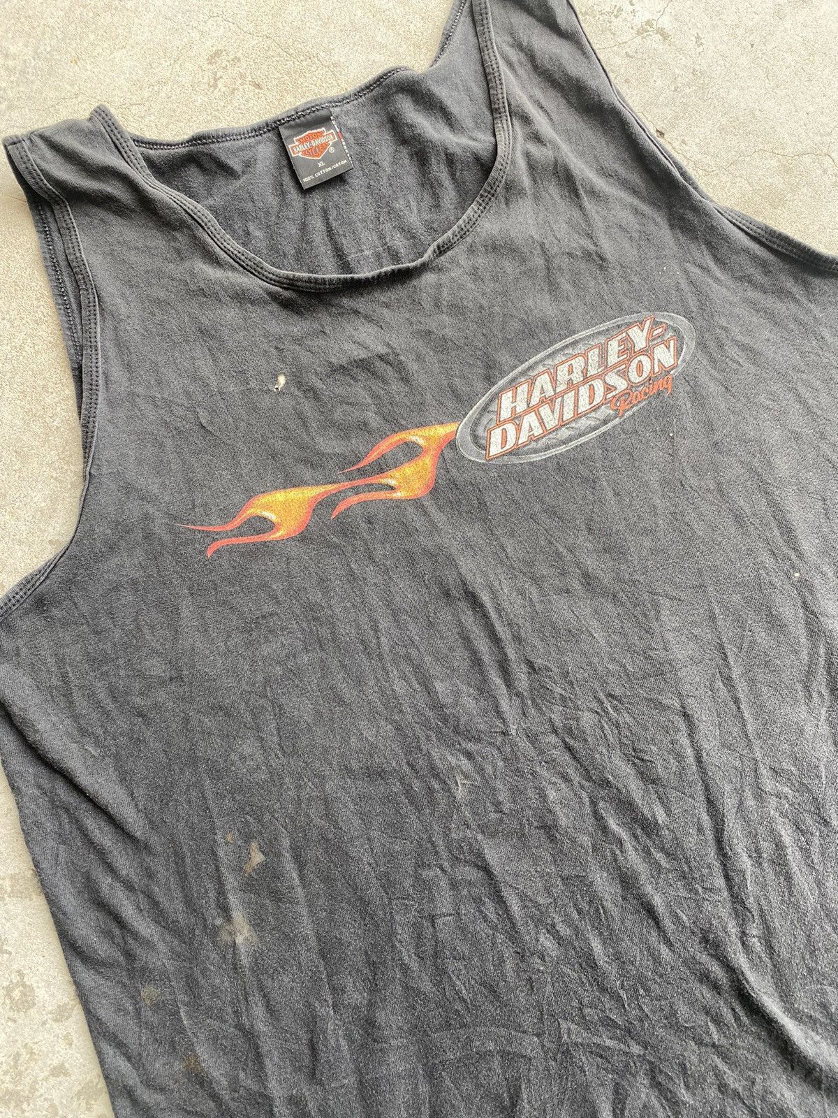 Vintage Distressed 🔥 Vintage Usa made 90s Harley Davidson Sleeveless Size US XL / EU 56 / 4 - 5 Thumbnail