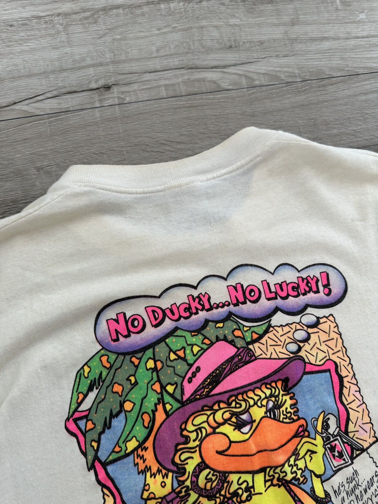 Vintage Vintage Neon Ms. Ducky Single Stitch Tee White Sz. Large Size US L / EU 52-54 / 3 - 5 Thumbnail