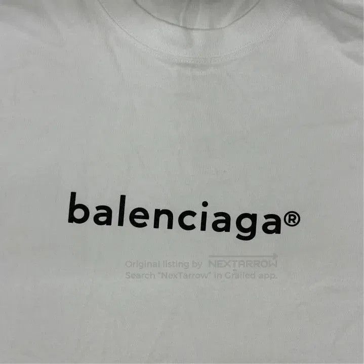 Balenciaga Balenciaga White Logo Print Short Sleeve T. Size US XS / EU 42 / 0 - 7 Thumbnail