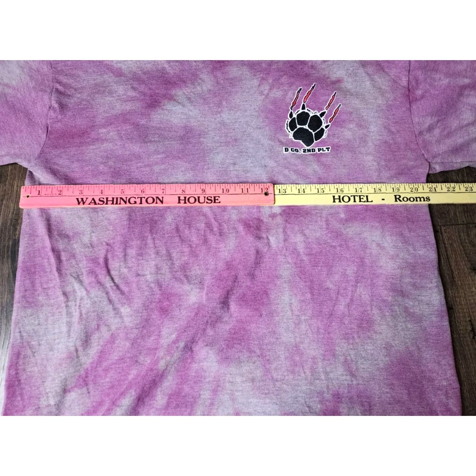 Jerzees Retro Jerzees L T-Shirt Gray Short Sleeve Crew Neck Dogs of War Military Double Sided Tye Dye Mens Shirt Size US L / EU 52-54 / 3 - 4 Thumbnail