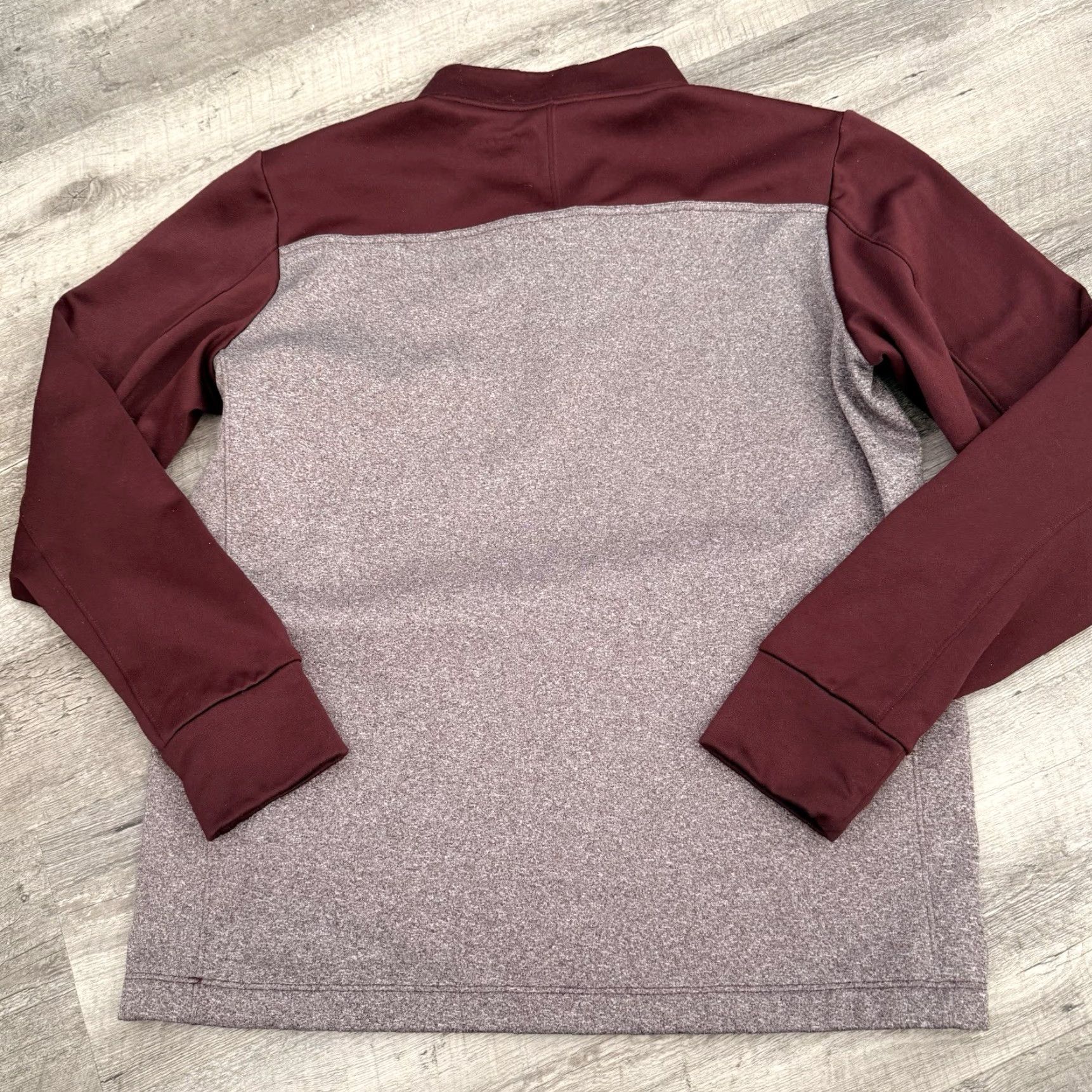 Nike Nike Golf Pullover Shirt Mens Medium Heather Maroon 1/4 Zip Thermal Mock Neck Polyester Logo Zipper Sports Active Size US M / EU 48-50 / 2 - 5 Thumbnail