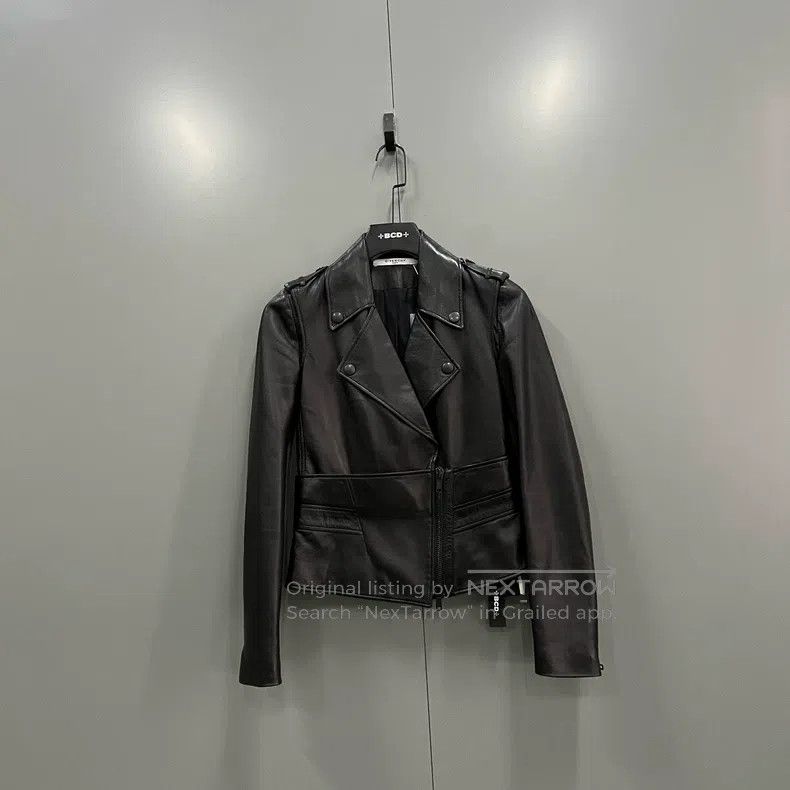 Givenchy Givenchy Size36 Black Leather Moto Jacket Size US M / EU 48-50 / 2 - 1 Thumbnail