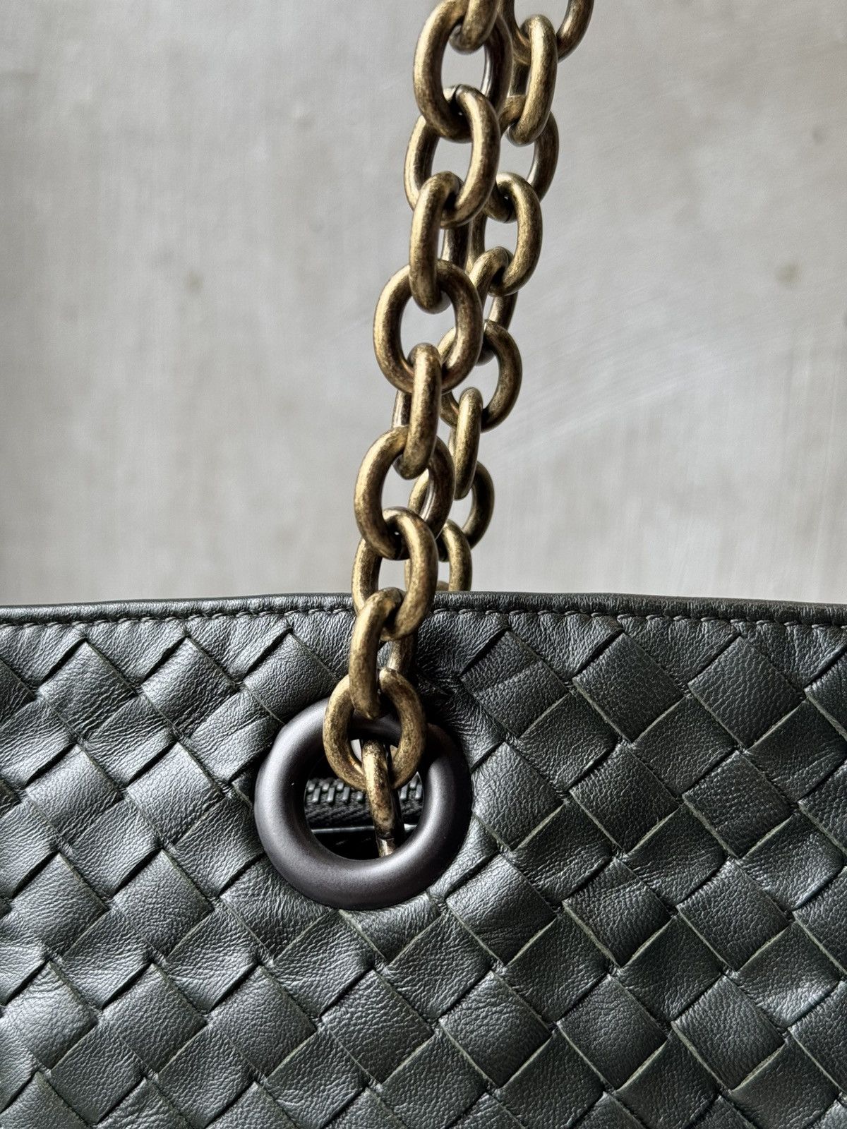 Bottega Veneta Bottega Veneta Medium Intrecciato Double Chain Tote Size ONE SIZE - 4 Thumbnail