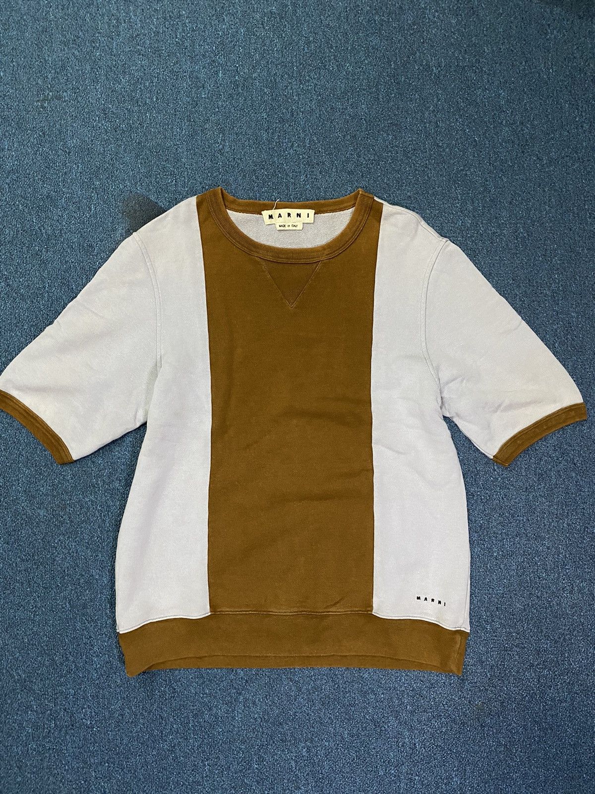Marni Marni Cotton Crew Neck Two-Tone Sweatshirt Size US M / EU 48-50 / 2 - 1 Thumbnail