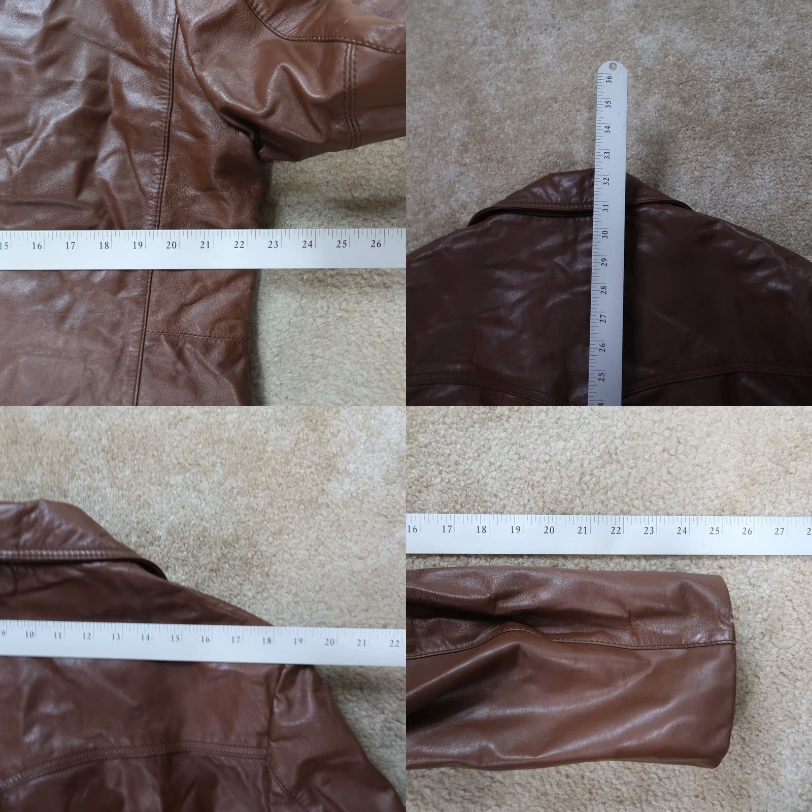 Vintage VINTAGE Lakeland Leather Coat Jacket Men 44 Lined 4 Button Overcoat Brown Nylon Lining Solid Mid-Length 90s Classic Mens Size US S / EU 44-46 / 1 - 9 Thumbnail