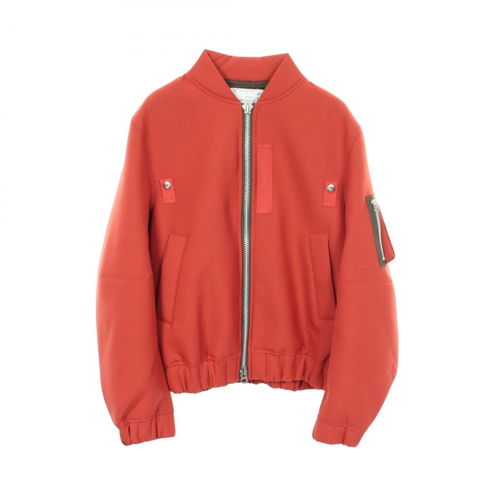 Sacai Sacai Sacai Suiting Bonding Wool Polyester Jacket Textile Outerwear DUTY FREE for USA Size ONE SIZE - 1 Thumbnail
