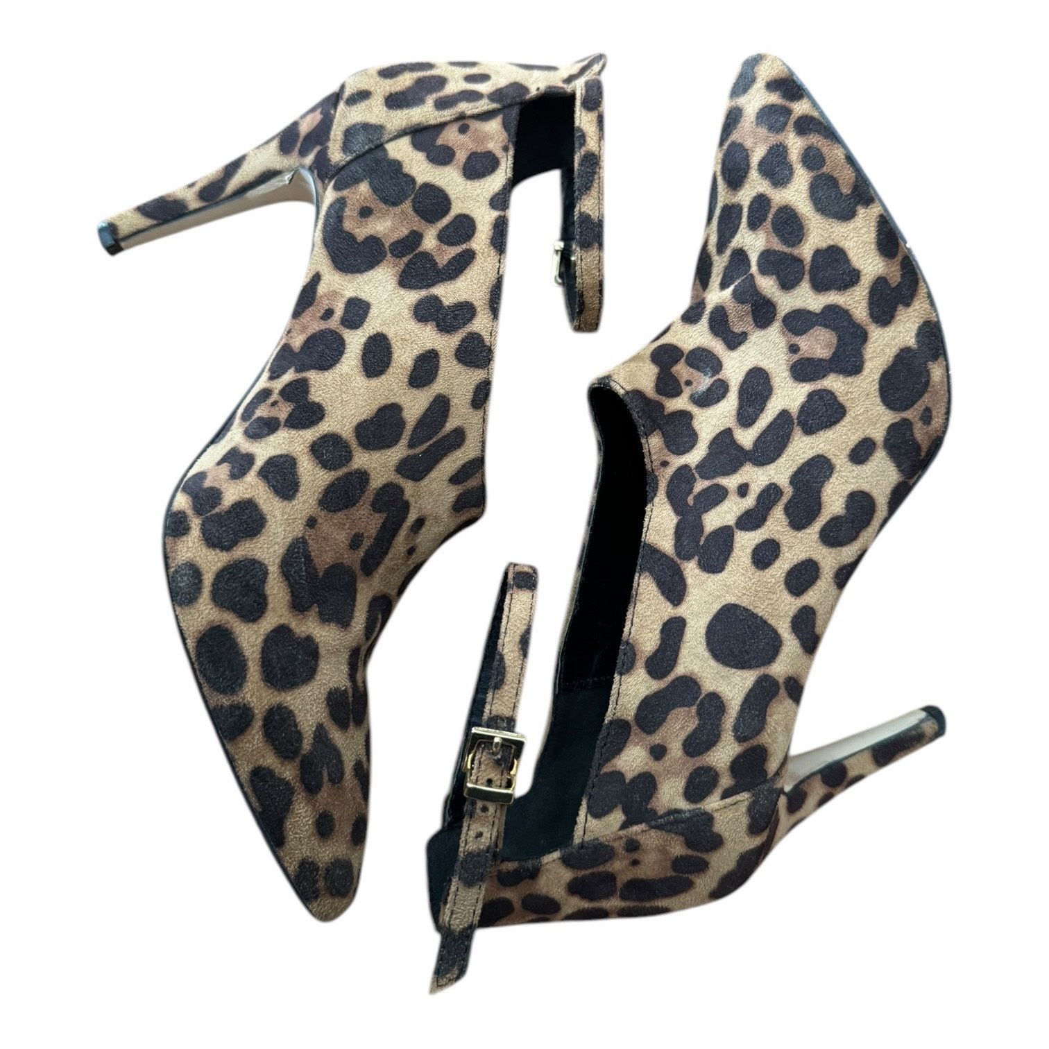 Asos Leopard print ankle straps, stiletto heel low cut booties 5 Size US 5 / IT 35 - 7 Thumbnail