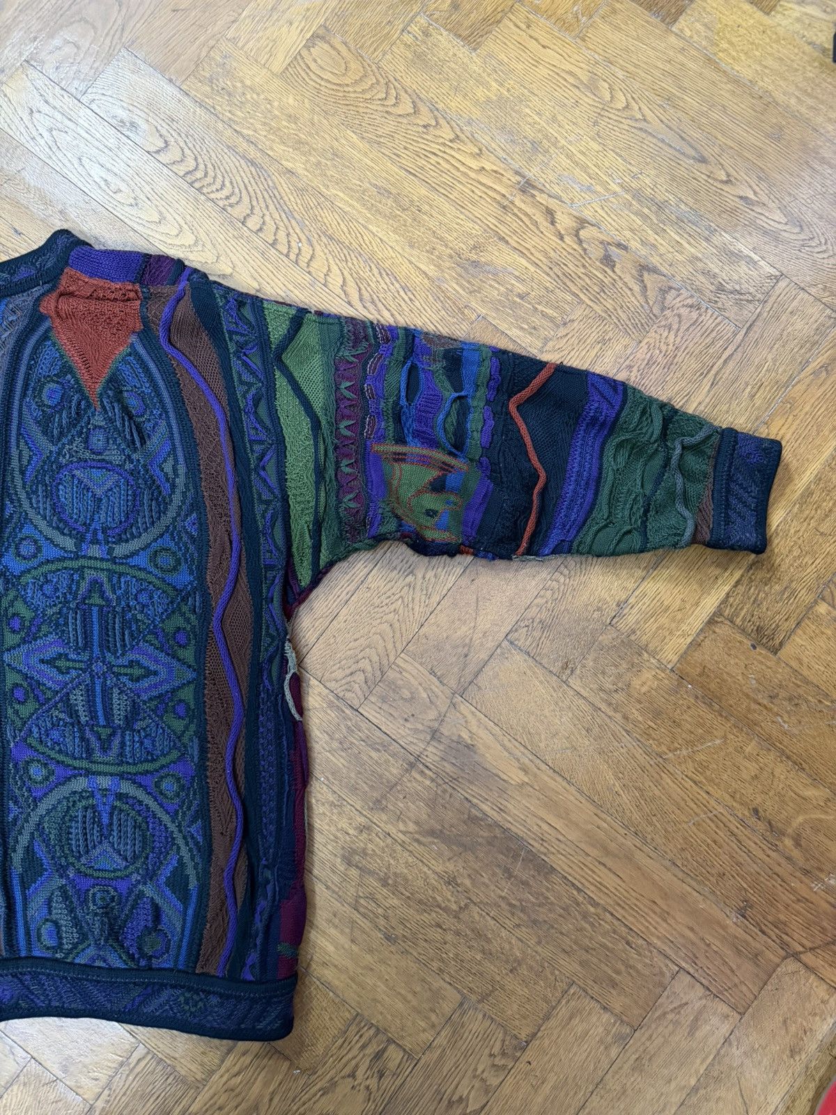 Coogi Vintage Coogi Cardigan Super Rare Psychedelic Knit Pattern Size US L / EU 52-54 / 3 - 12 Thumbnail