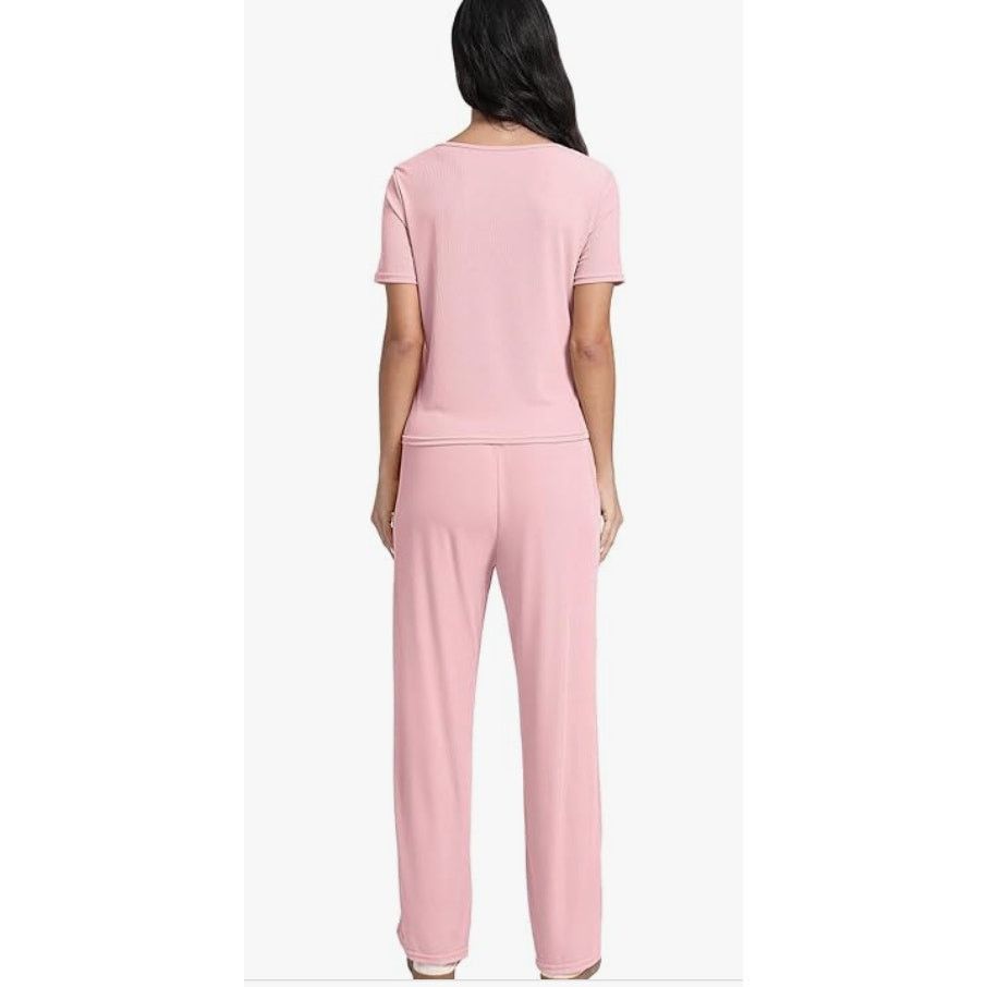 The Unbranded Brand Lounge Set 2 Piece Yoga Wide Leg Pants Tracksuit Set 2XL Size 24" / US 00 / IT 34 - 6 Thumbnail