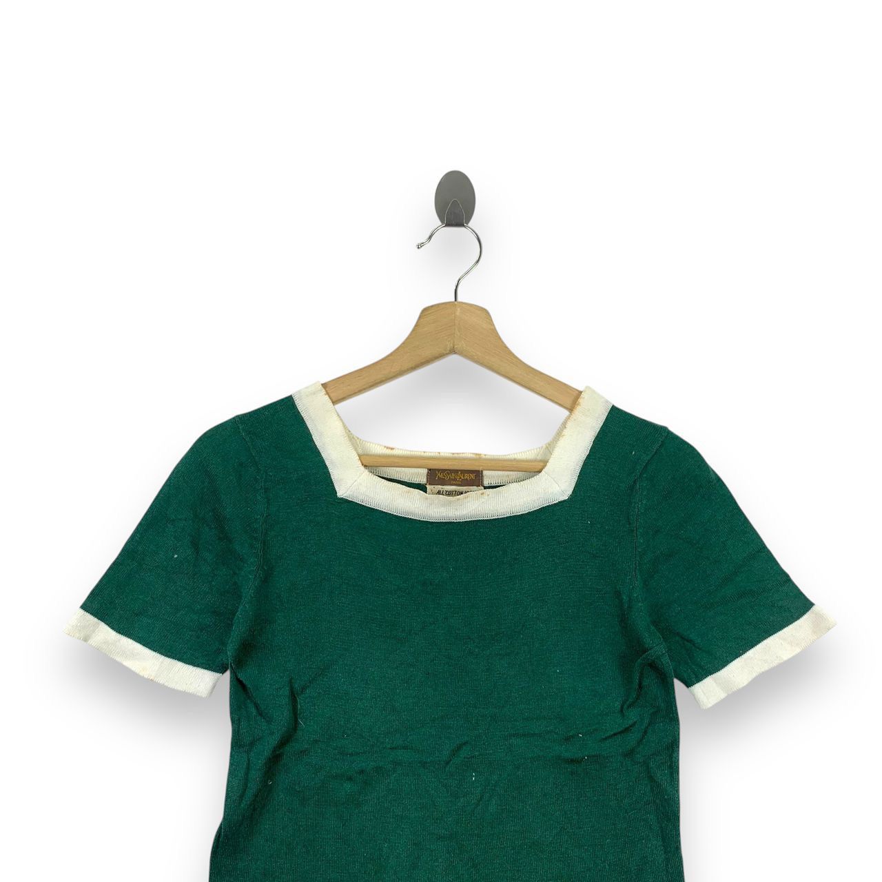 Yves Saint Laurent Vintage YSL YVES SAINT LAURENT Green Japan Shirts Size S / US 4 / IT 40 - 2 Thumbnail