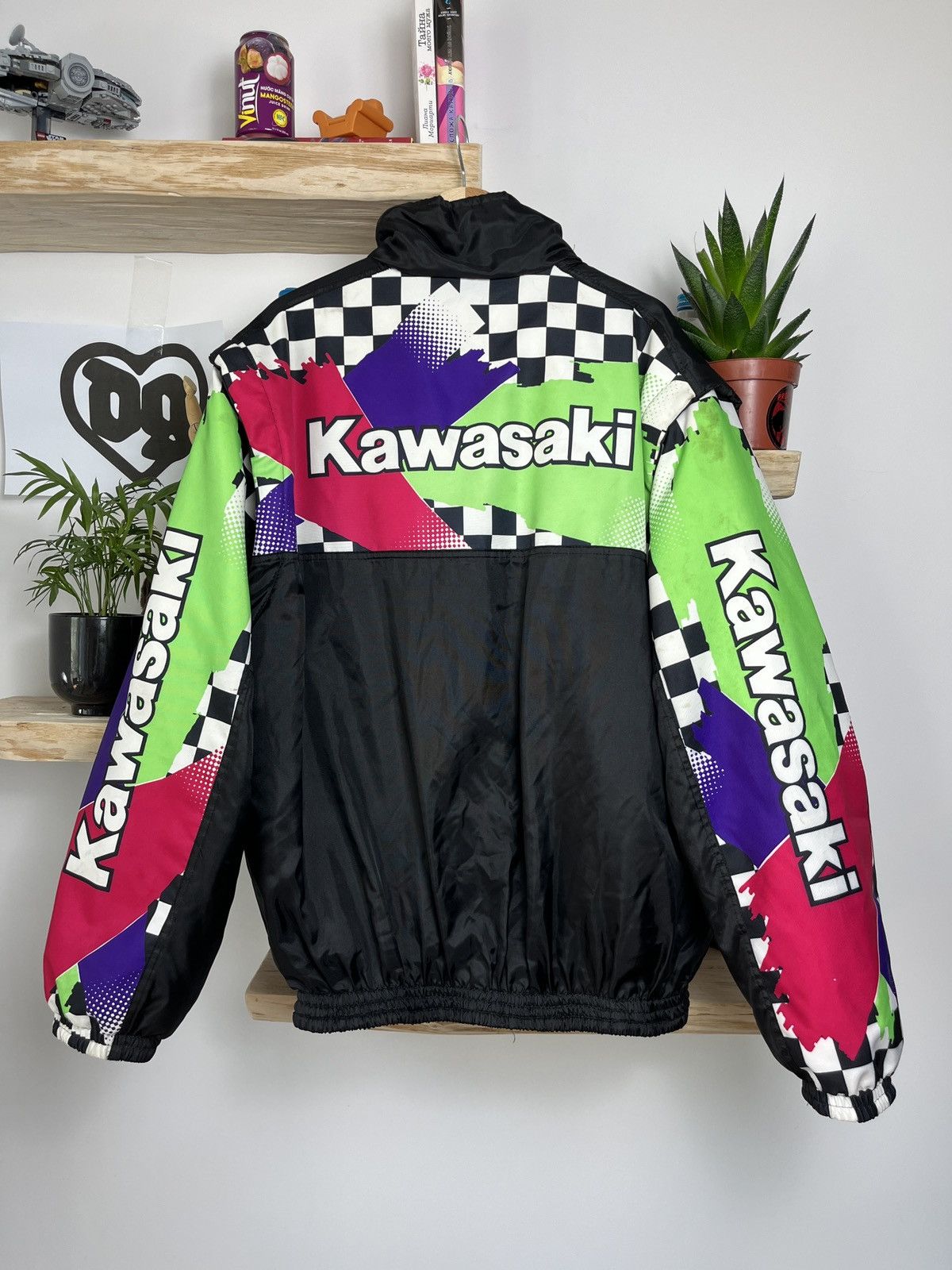 ASR Vintage All Over Print Quilted Bomber Jacket Small