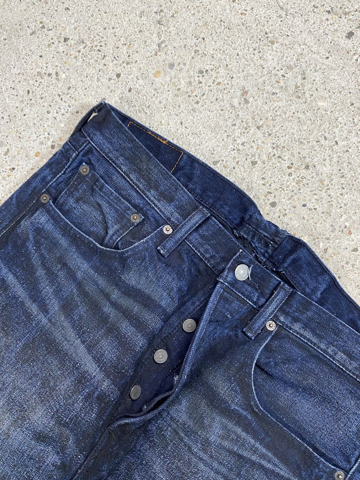 Levi's Denim jeans vintage deep navy indigo washed bleached Size US 30 / EU 46 - 4 Thumbnail