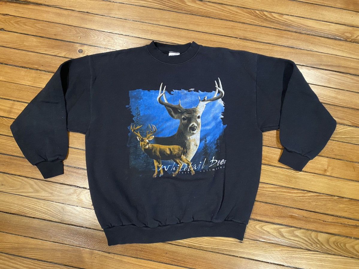 Tultex Vintage crewneck deer tultex size XL large 1990s Size US XL / EU 56 / 4 - 1 Thumbnail
