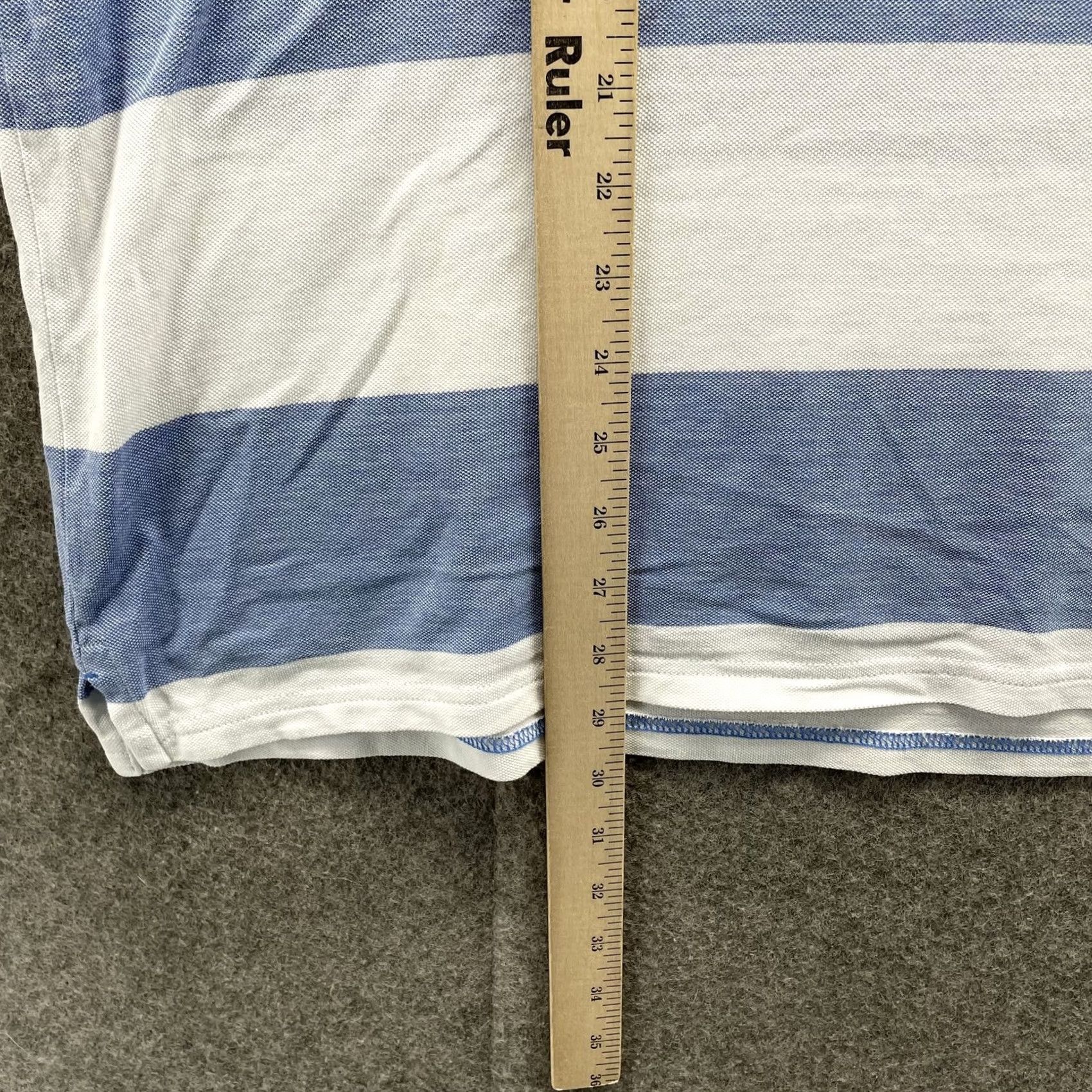 Orvis Orvis Polo Shirt Mens XL Blue White Striped Short Sleeve 100% Cotton Classic Fit Golf Casual Size US XL / EU 56 / 4 - 6 Thumbnail
