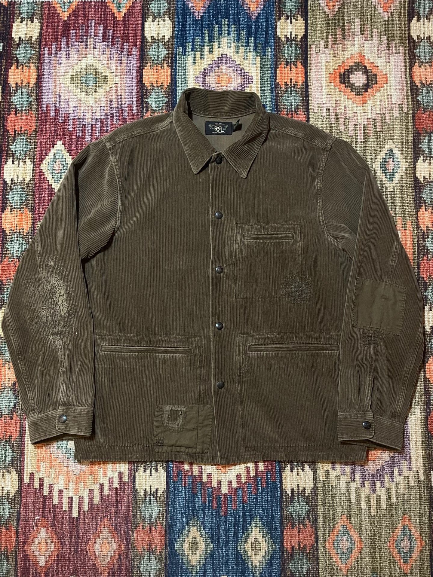 RRL Ralph Lauren RRL Washed Distressed Corduroy Work Jacket Size US M / EU 48-50 / 2 - 1 Thumbnail