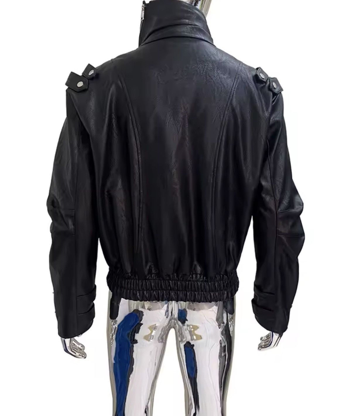 Leather Punk Gothic PU Leather Zipper Designer Jacket Size US L / EU 52-54 / 3 - 5 Thumbnail