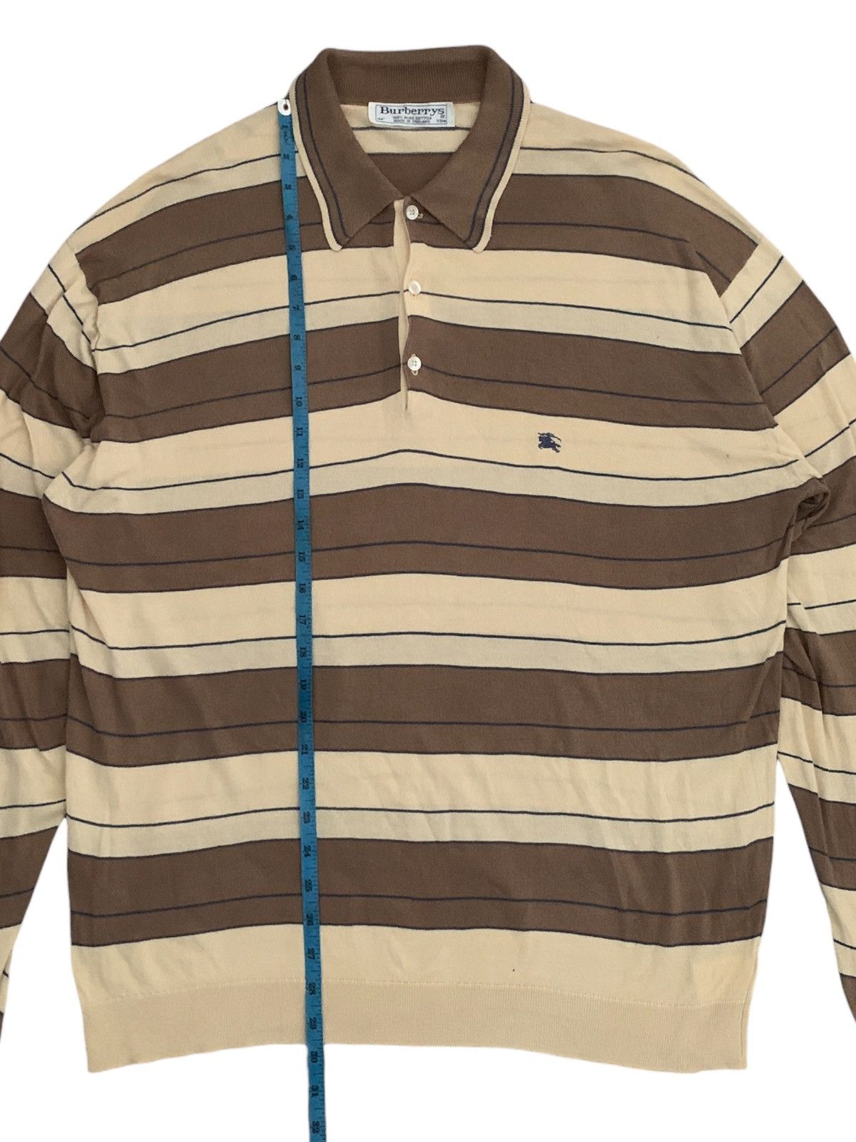 Burberry × Designer × Vintage Vtg burberry striped sweatshirt Size US M / EU 48-50 / 2 - 4 Thumbnail
