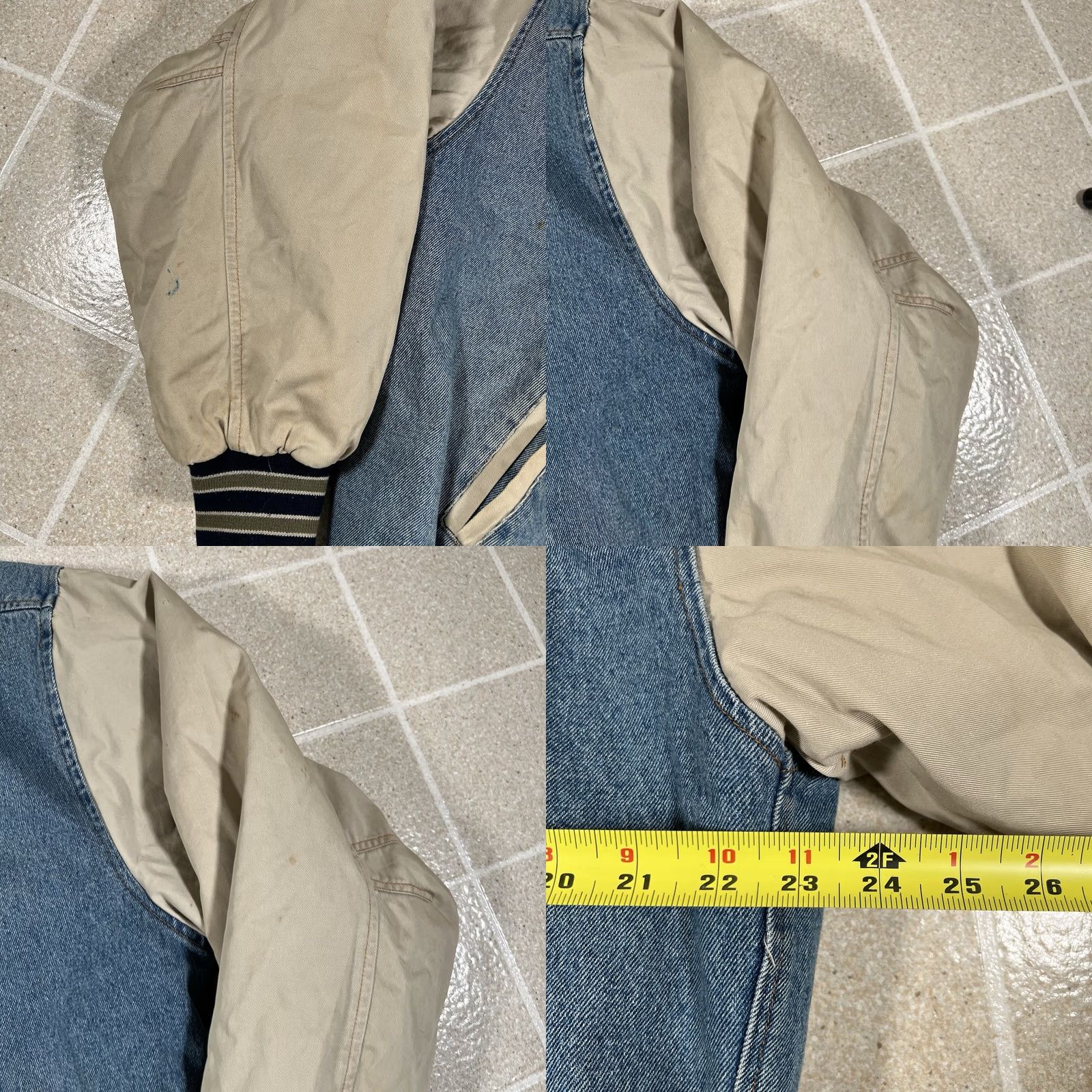 Denime VINTAGE GEAR FOR SPORTS Denim Quilted Bomber Jacket Men’s M Blue Size US M / EU 48-50 / 2 - 8 Thumbnail