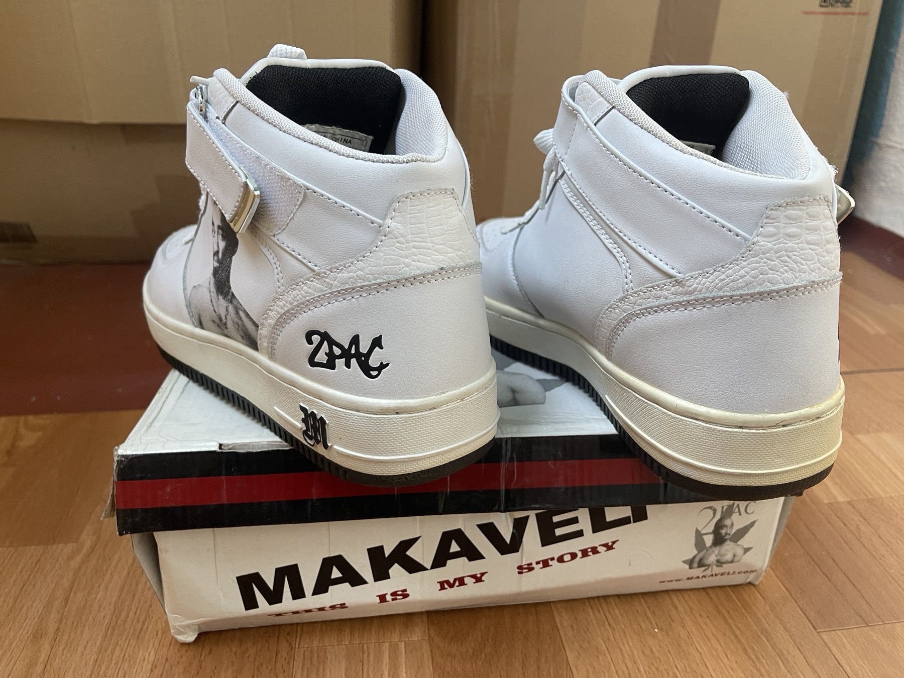 Makaveli MAKAVELI Branded sneakers, 2Pac shoes, Hi Top vintage US 9 Size US 9 / EU 42 - 10 Thumbnail