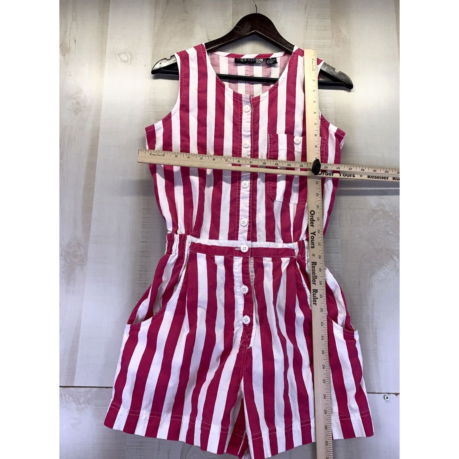 Pinko VINTAGE Pinot Noir Womens Pink White Short Alls Jumper Romper M 1990s 90s Jumper Romper Spots Wear Size M / US 6-8 / IT 42-44 - 3 Thumbnail