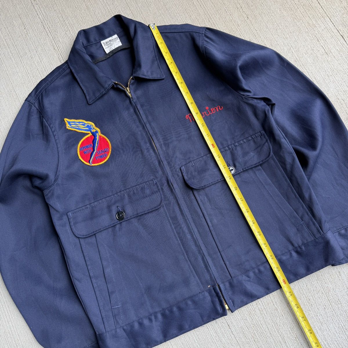 Vintage Vintage 1960s Chain Stitched ToppMaster Work Jacket Size US S / EU 44-46 / 1 - 9 Thumbnail