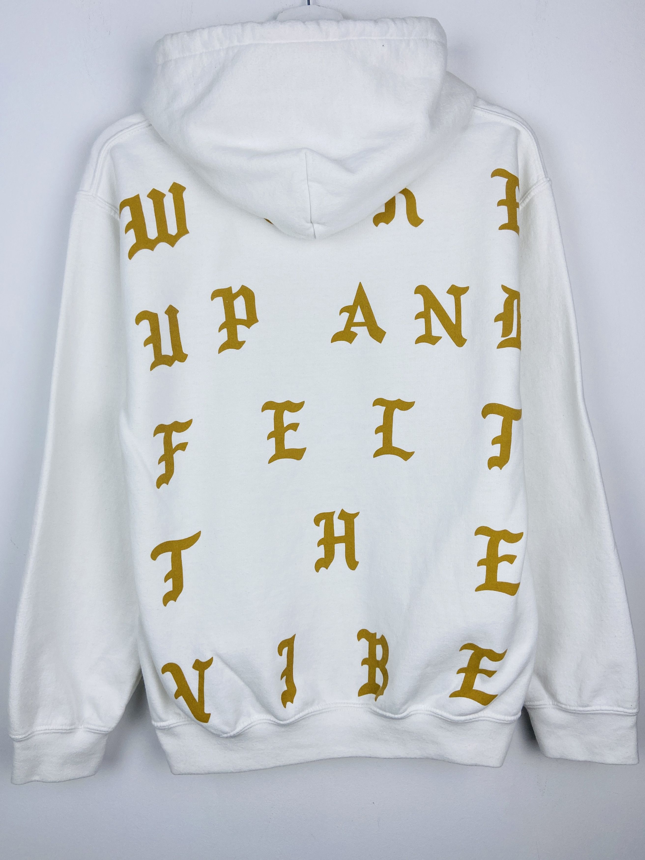 image of Kanye West Life Of Pablo Las Vegas Hoodie in White, Men's (Size Small)