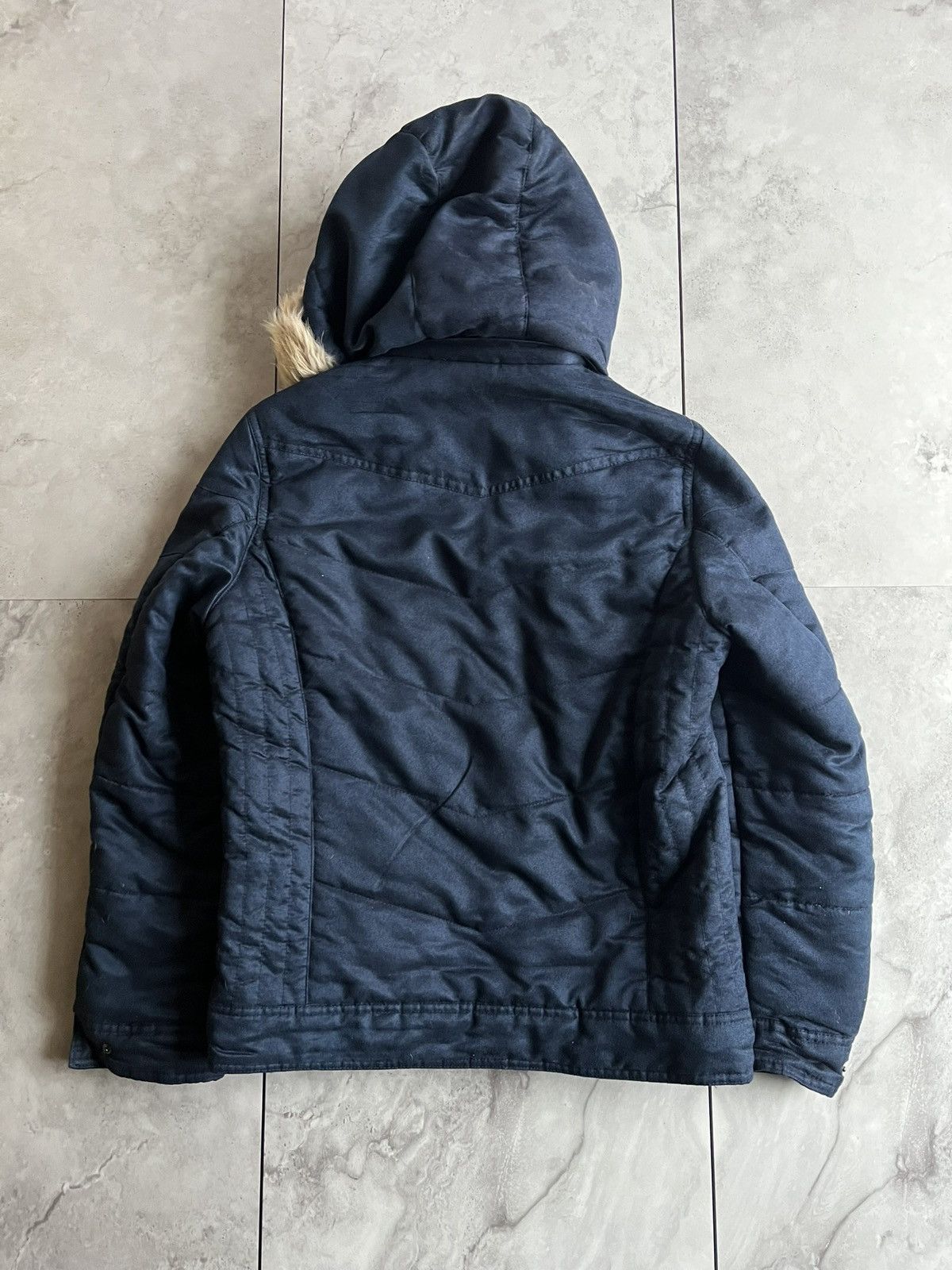 Japanese Brand Tak-Q Fur Hooded Padded Jacket Size US M / EU 48-50 / 2 - 3 Thumbnail