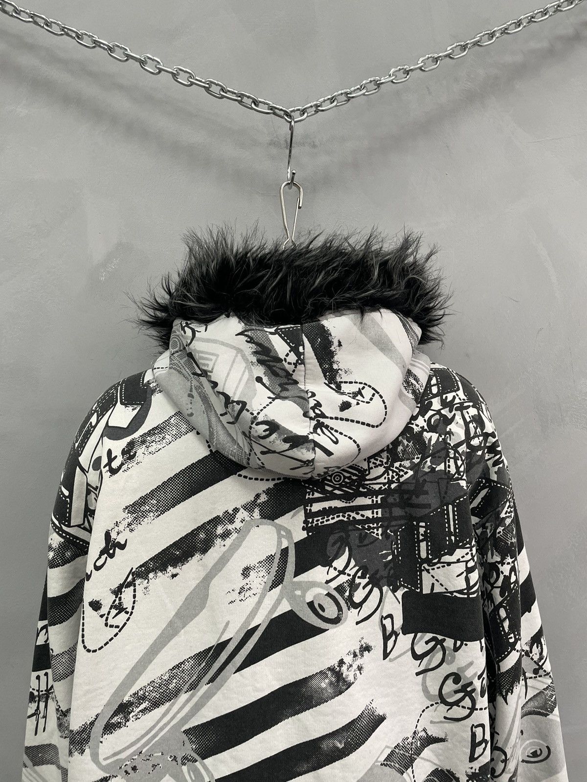 Ed Hardy Rare Fur Ed Hardy over print hoodie y2k if six was nine Size US L / EU 52-54 / 3 - 9 Thumbnail