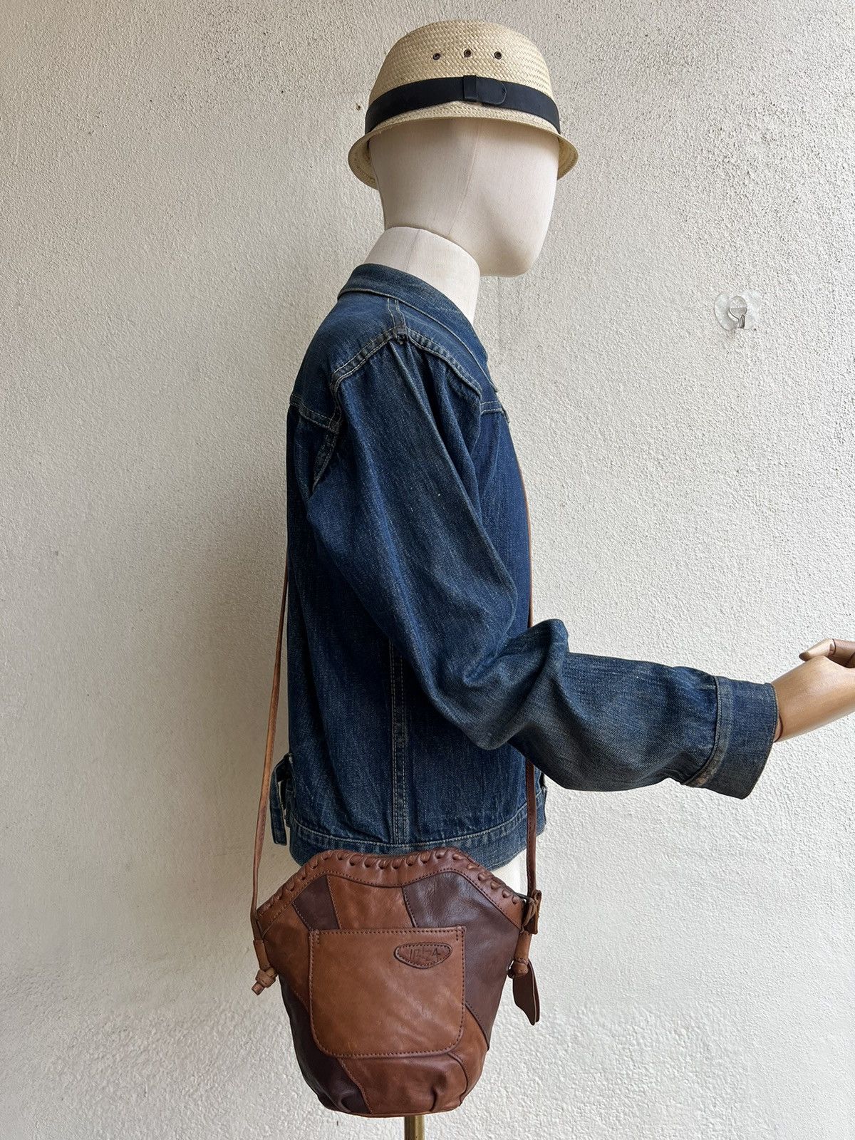 Leather Vintage Ibiza Japan Patina Leather Patchwork Mini Bag Size ONE SIZE - 23 Thumbnail