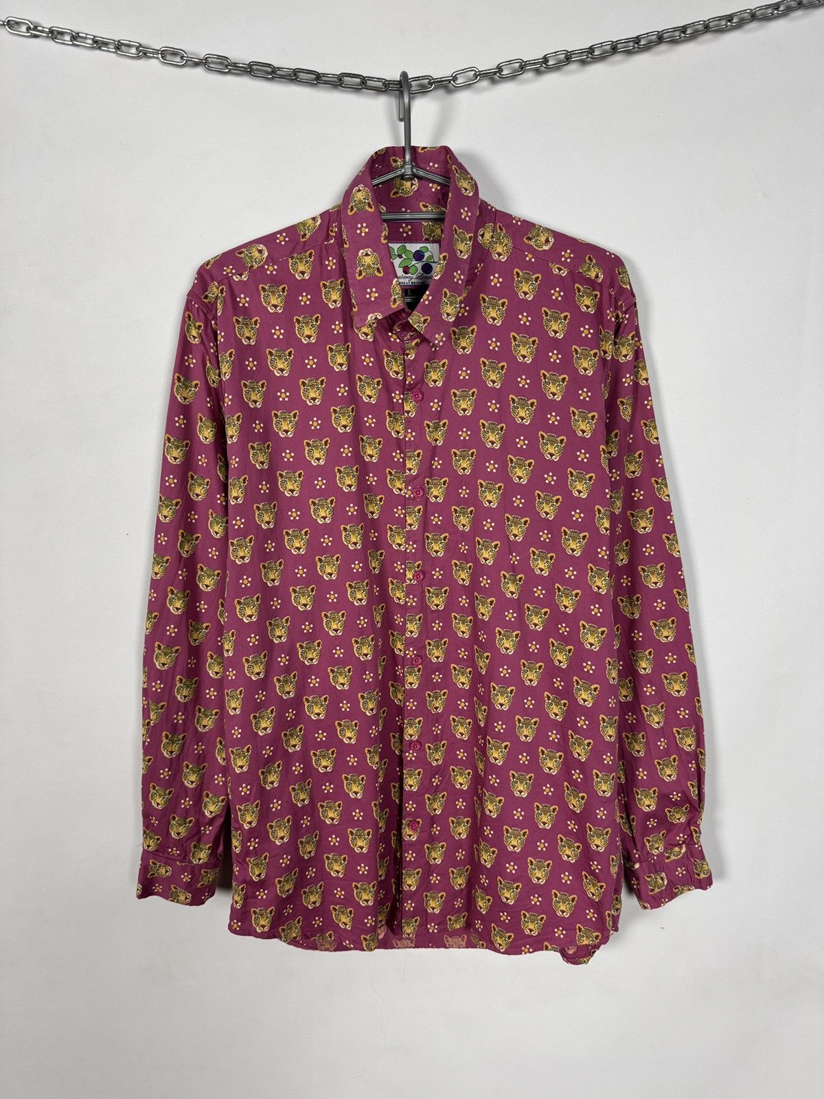 Other Blueberry London Long Sleeve Shirt Leopard Head Printed Sz L Size US L / EU 52-54 / 3 - 1 Thumbnail