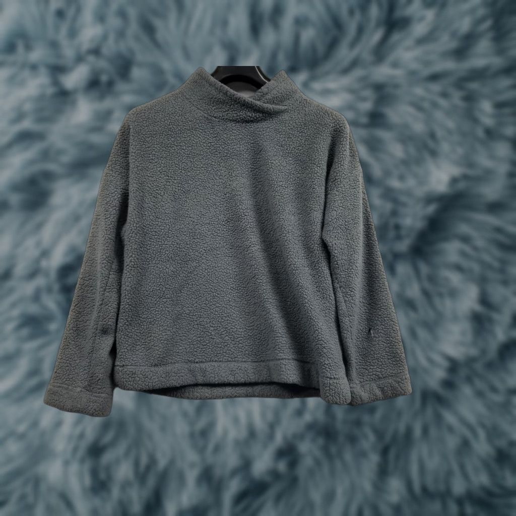 Vintage Jane and Bleecker Pullover Shirt Women M Gray Fleece High Neck Long Sleeve Casual Tunic Comfort See Sleeve Size M / US 6-8 / IT 42-44 - 1 Thumbnail