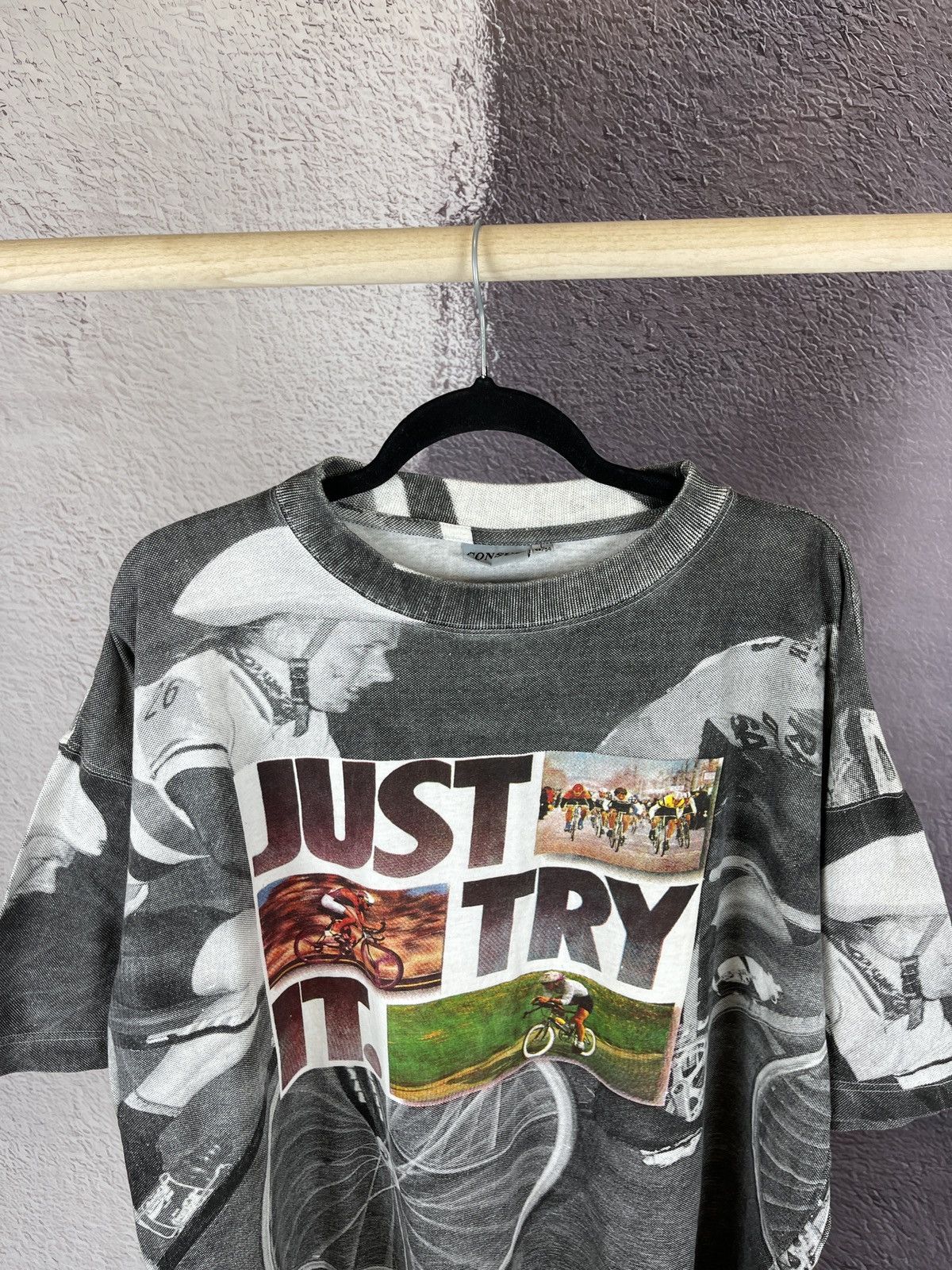 Vintage Vintage Allover print just try it cycle Consul oversized tee Size US L / EU 52-54 / 3 - 3 Thumbnail