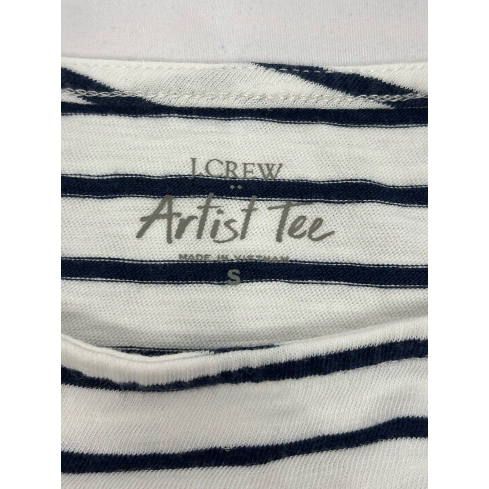 J.Crew JCREW Women’s Long Sleeve Navy White Striped Artist Tee S Size S / US 4 / IT 40 - 7 Thumbnail