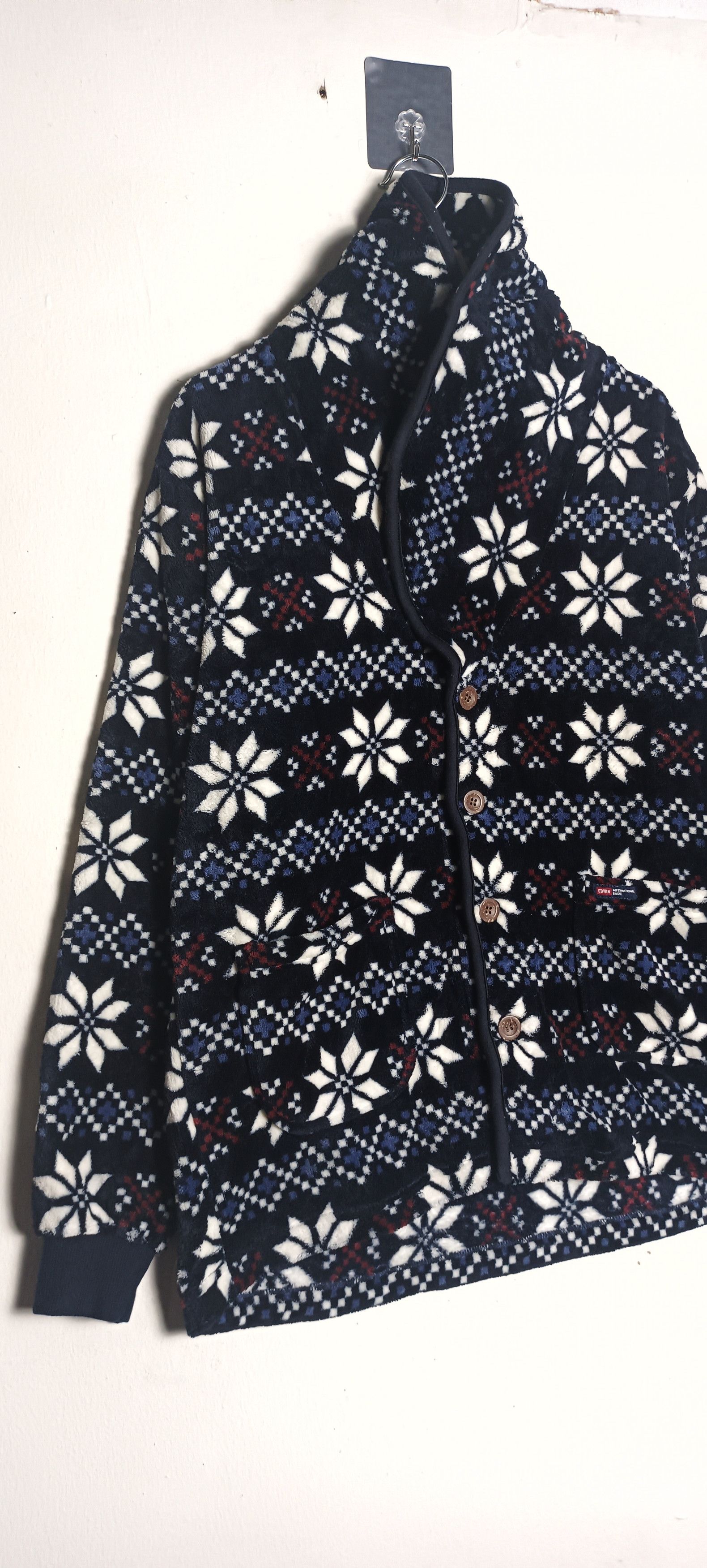 Edwin Vintage Edwin Navajo Fleece Shawl Collar Jacket Size US L / EU 52-54 / 3 - 4 Thumbnail