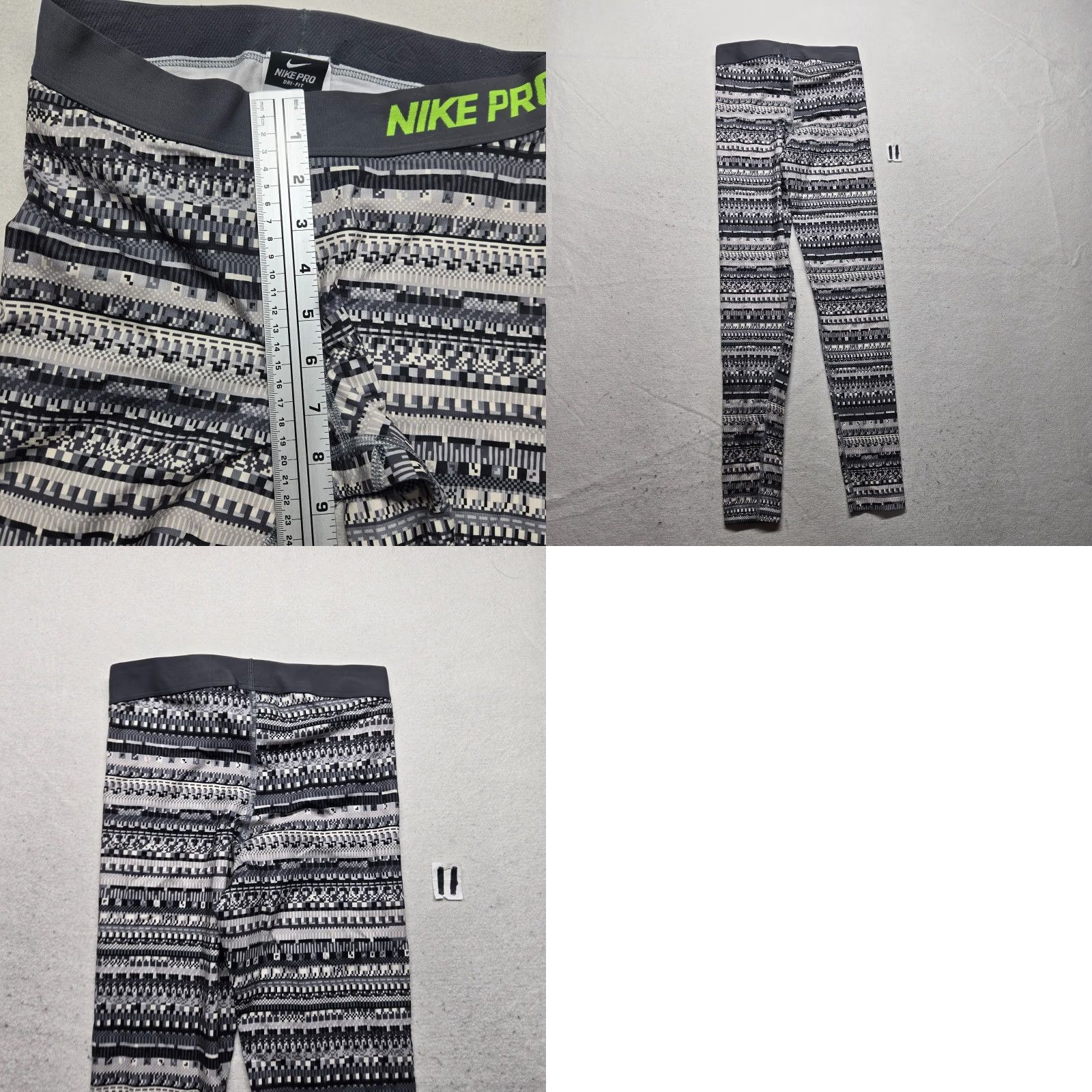 Nike Nike Pro Gym Pants Women Leggings Skinny Gray Small S Adult Size 28" / US 6 / IT 42 - 8 Thumbnail