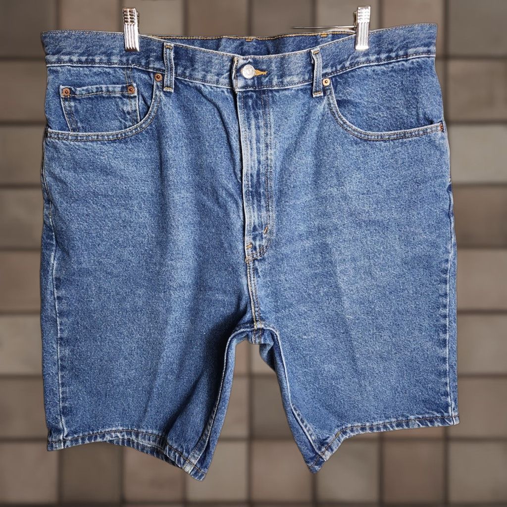 Levi's VINTAGE Levi's Mens Bermuda 90s 505 Jorts Jean Shorts 40 Blue Cotton Zip Fly 5-Pocket Mens Regular Classic Casual Summer 90s Theme Size US 40 / EU 56 - 1 Thumbnail